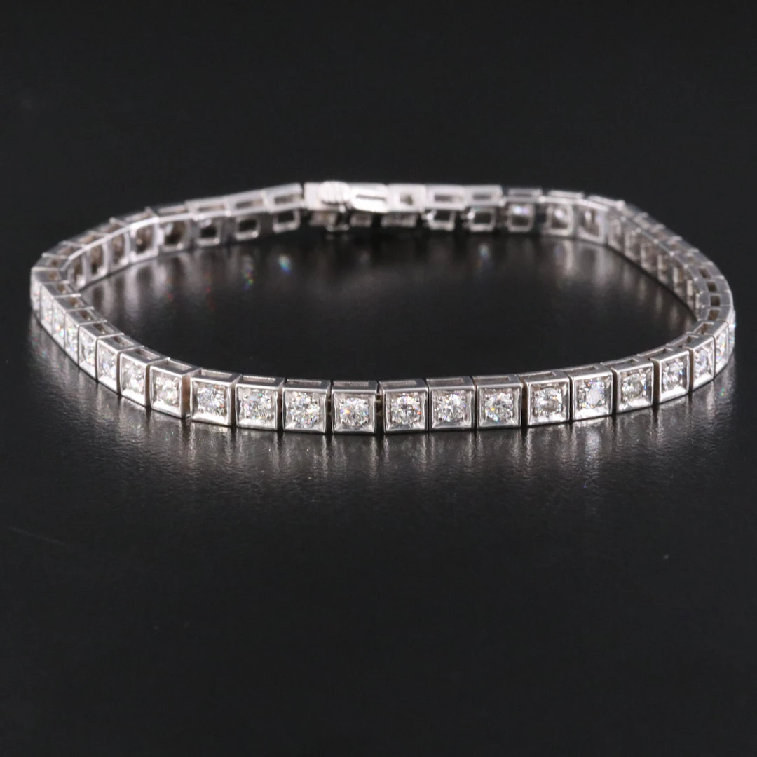 14K 2.35 CTW Diamond Line Bracelet with IGI Jewelry Report