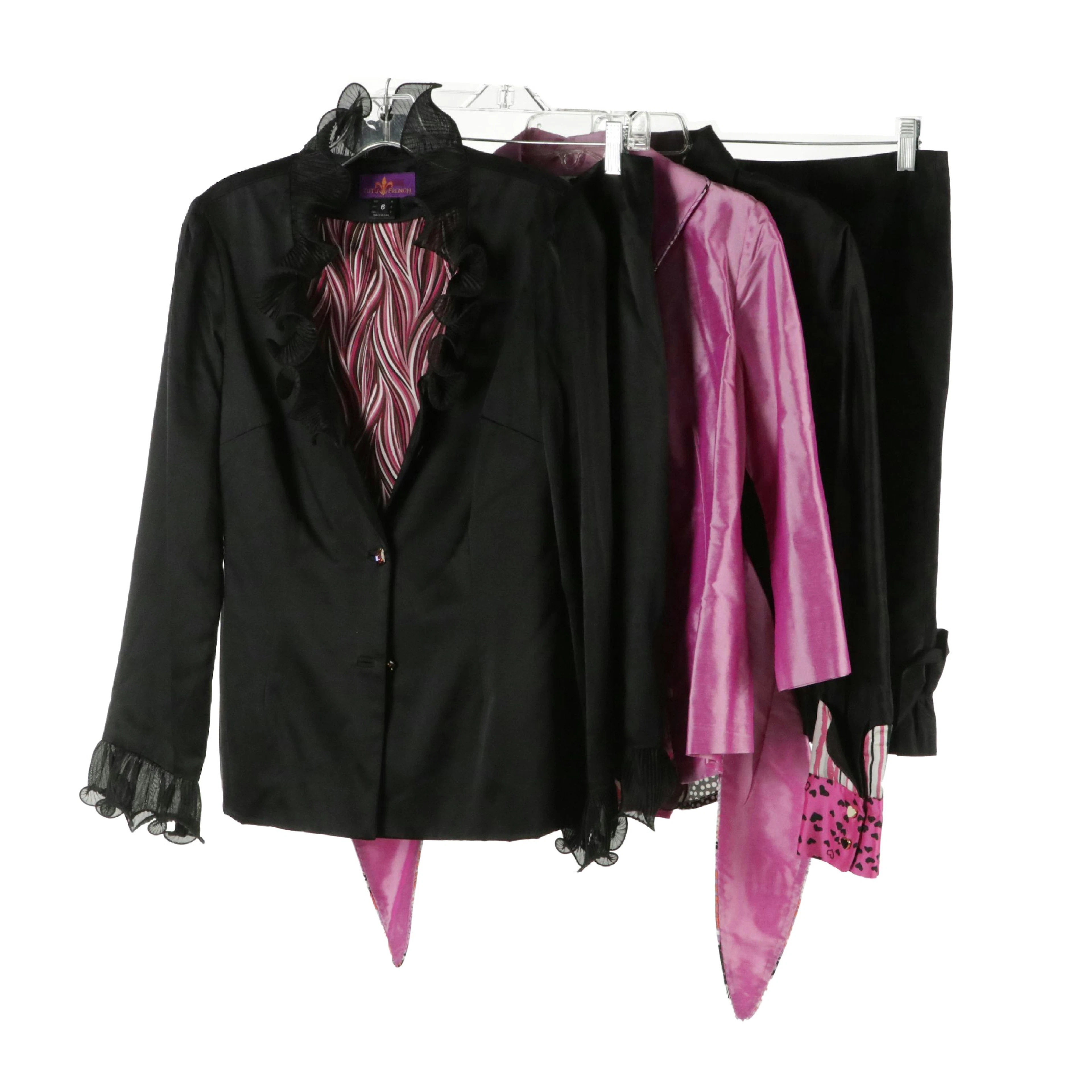 Marisa Baratelli, Tutu French, and Nabi Silk Jackets and Ruffled Skirts