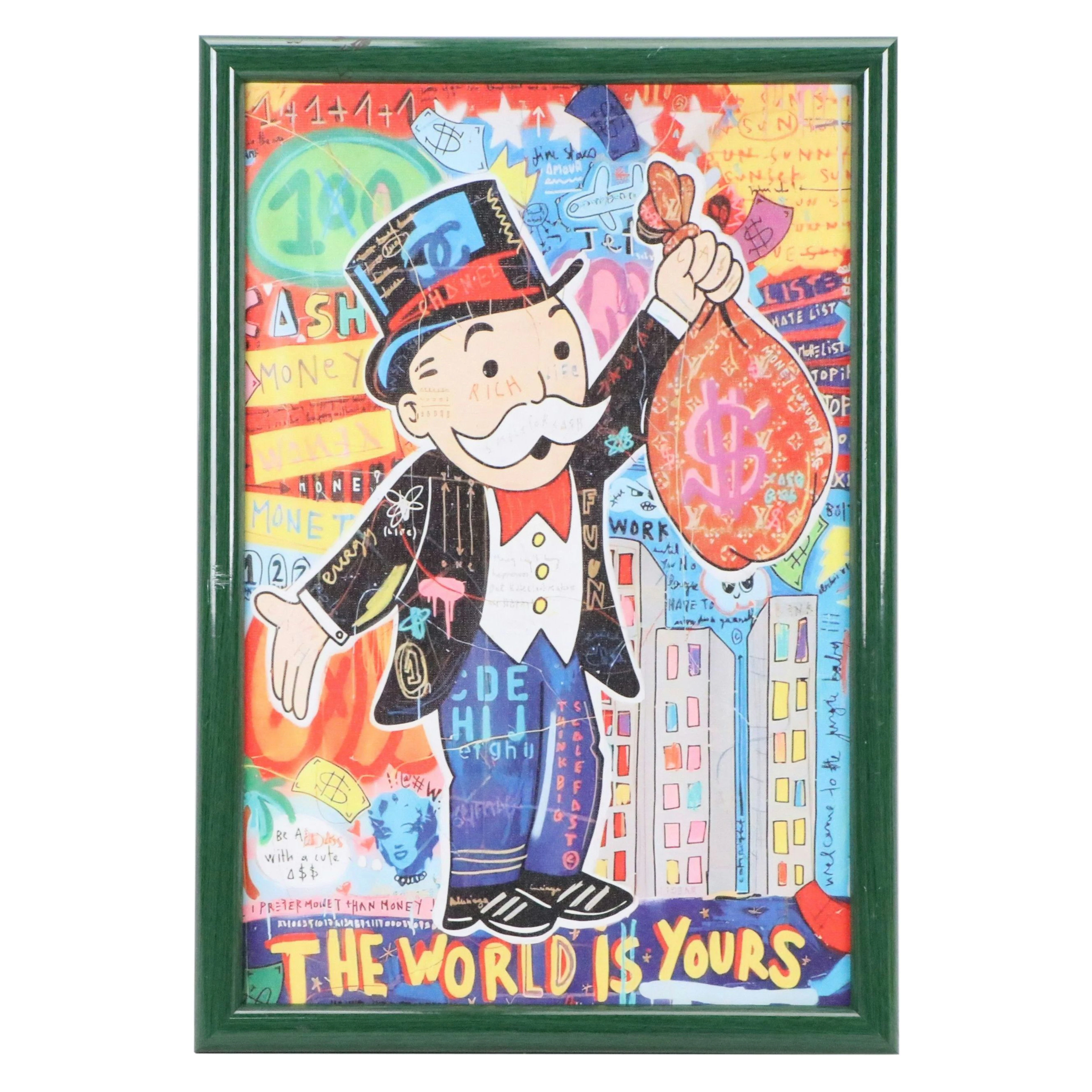After Alec Monopoly Street Art Giclée "The World is Yours," 21st Century