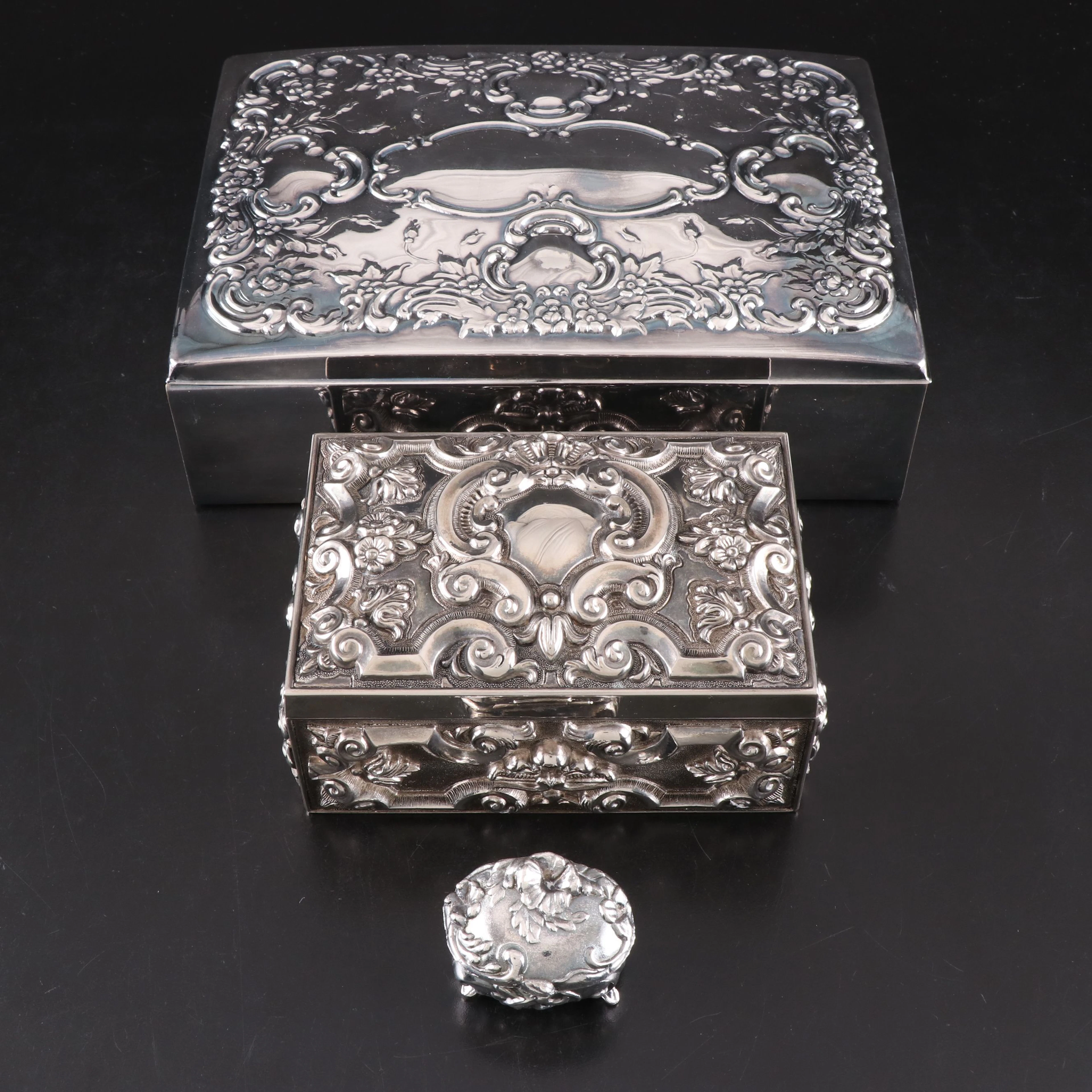 Towle with Other Victorian Style Scrolled and Floral Embossed Silver