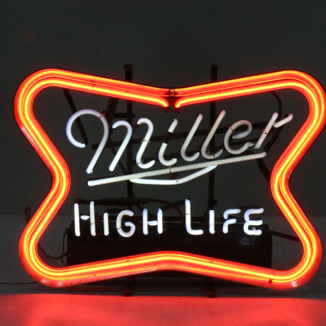 Miller High Life Advertising Neon Sign, 1970s