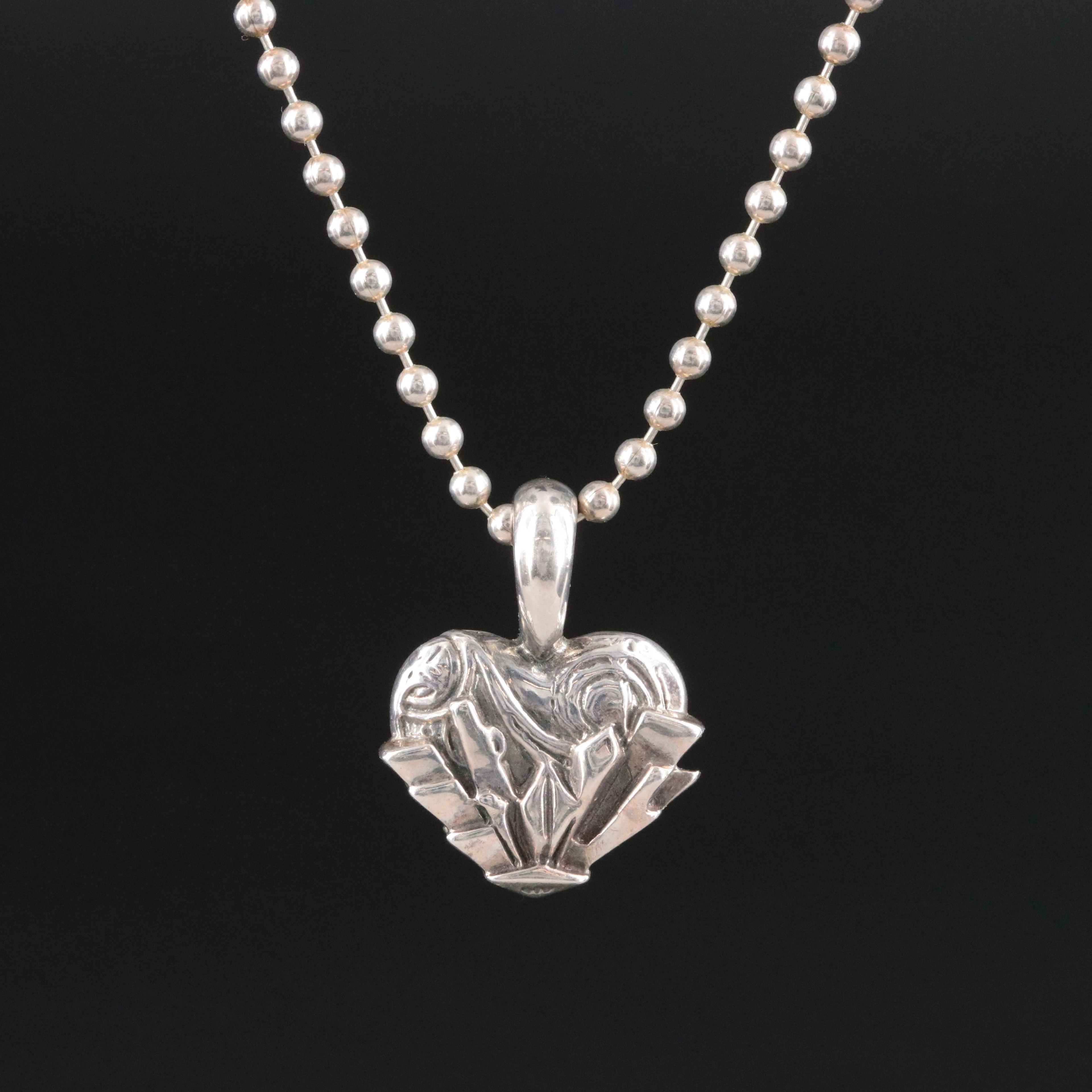 Lagos Heart of Chicago Sterling Pendant Necklace