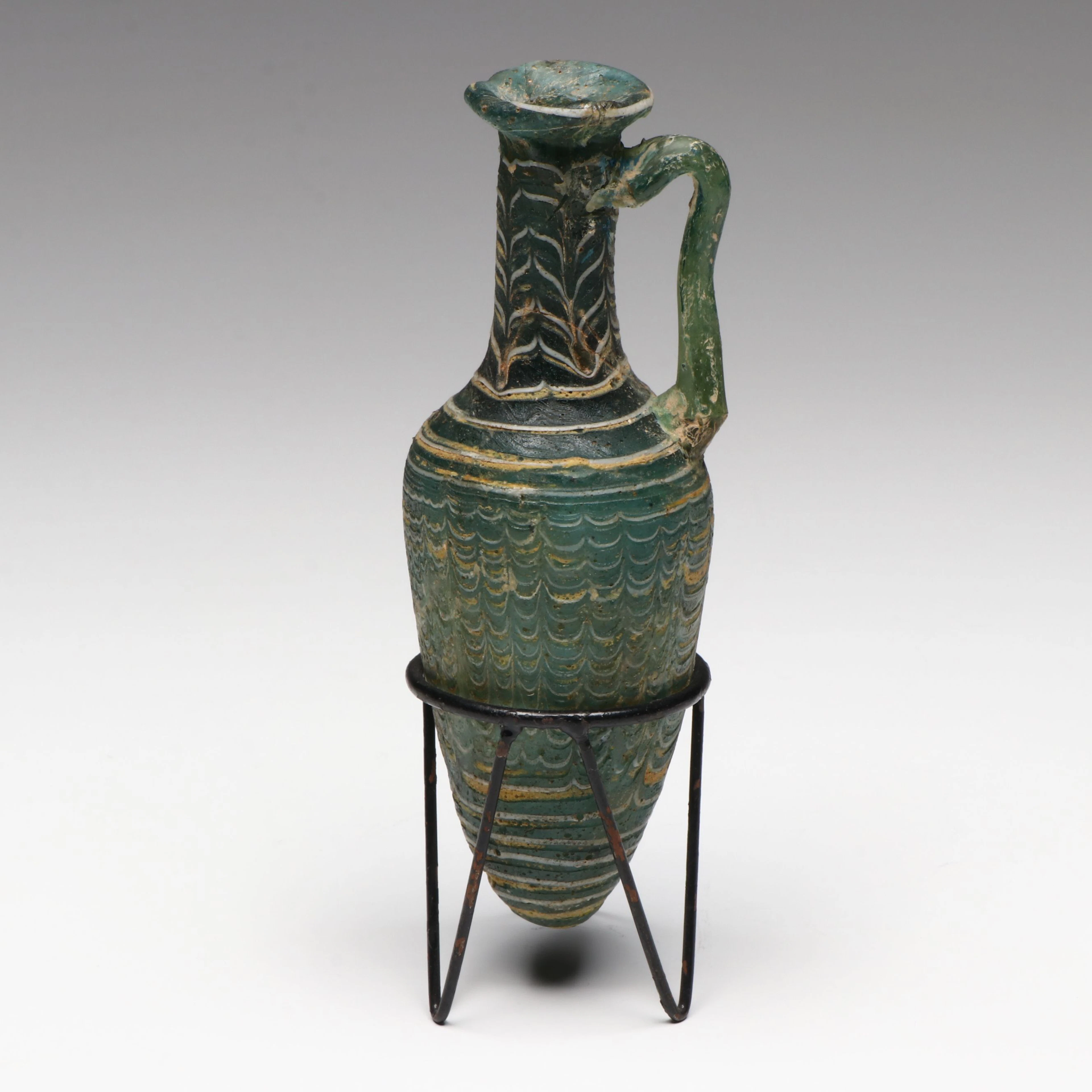 Ancient Greek Core-Form Glass Perfume Bottle, Late Hellenistic Period