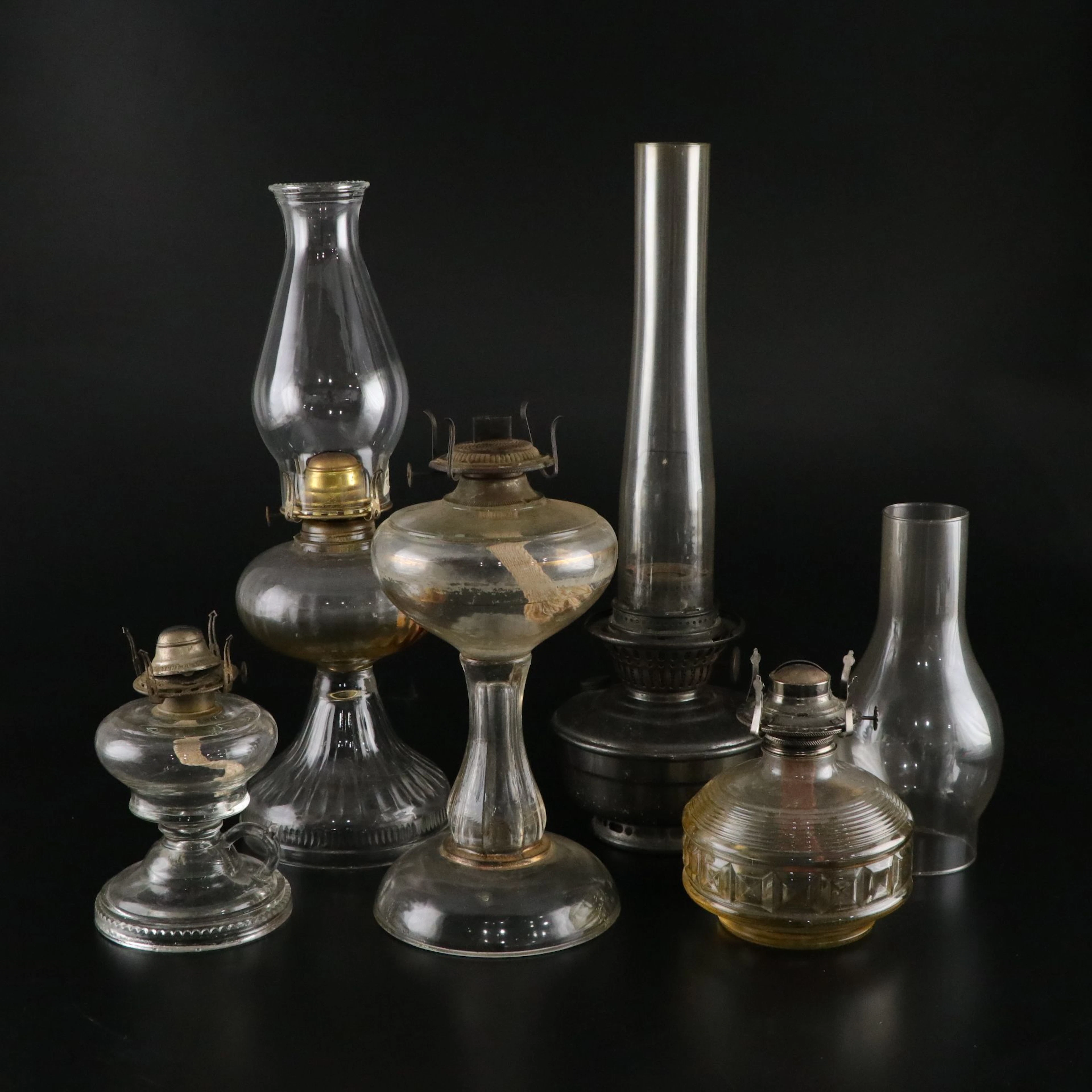 Aladdin, White Flame Light, Scovill, and Farms Oil Lamps
