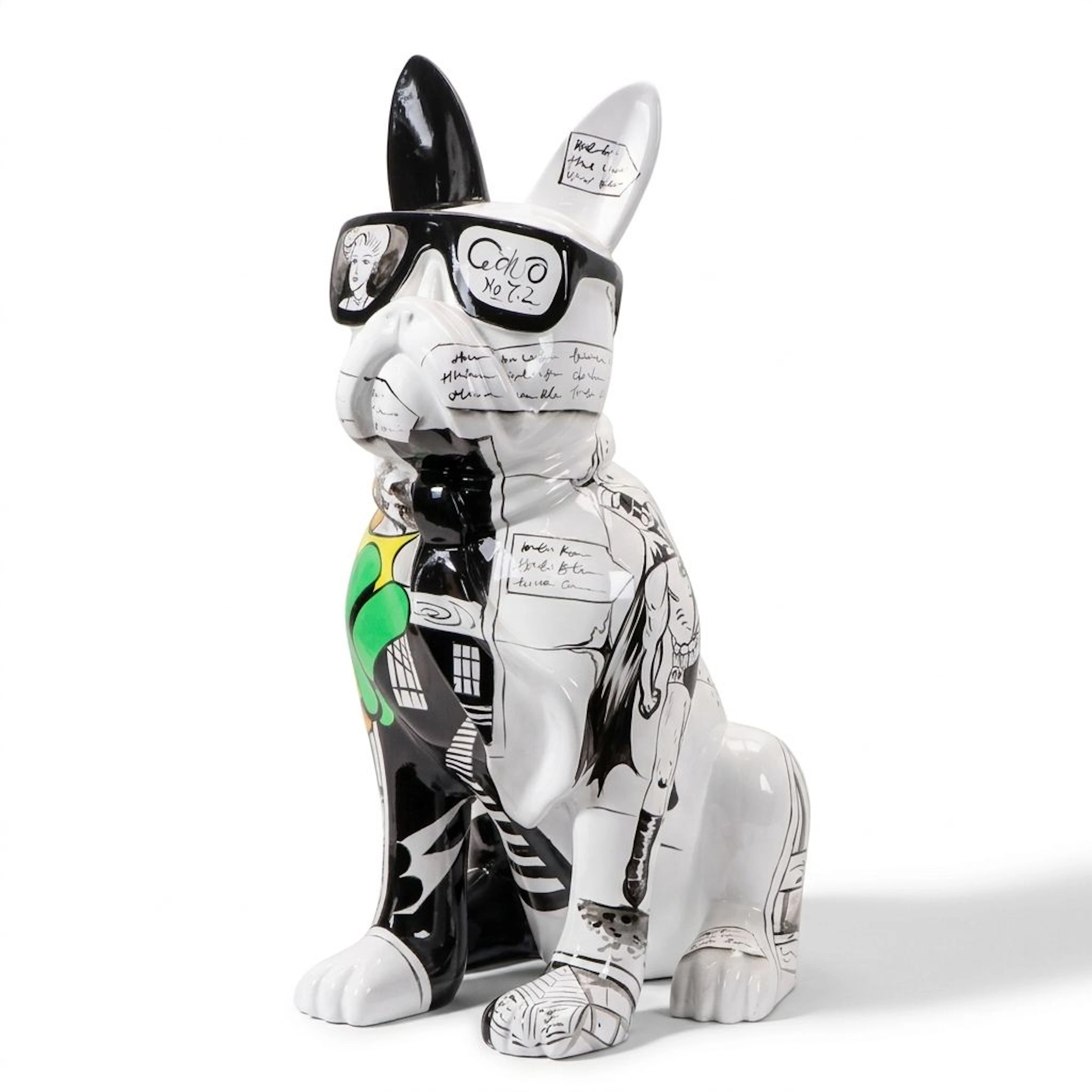 Pop Art Fiberglass Sculpture of French Bulldog