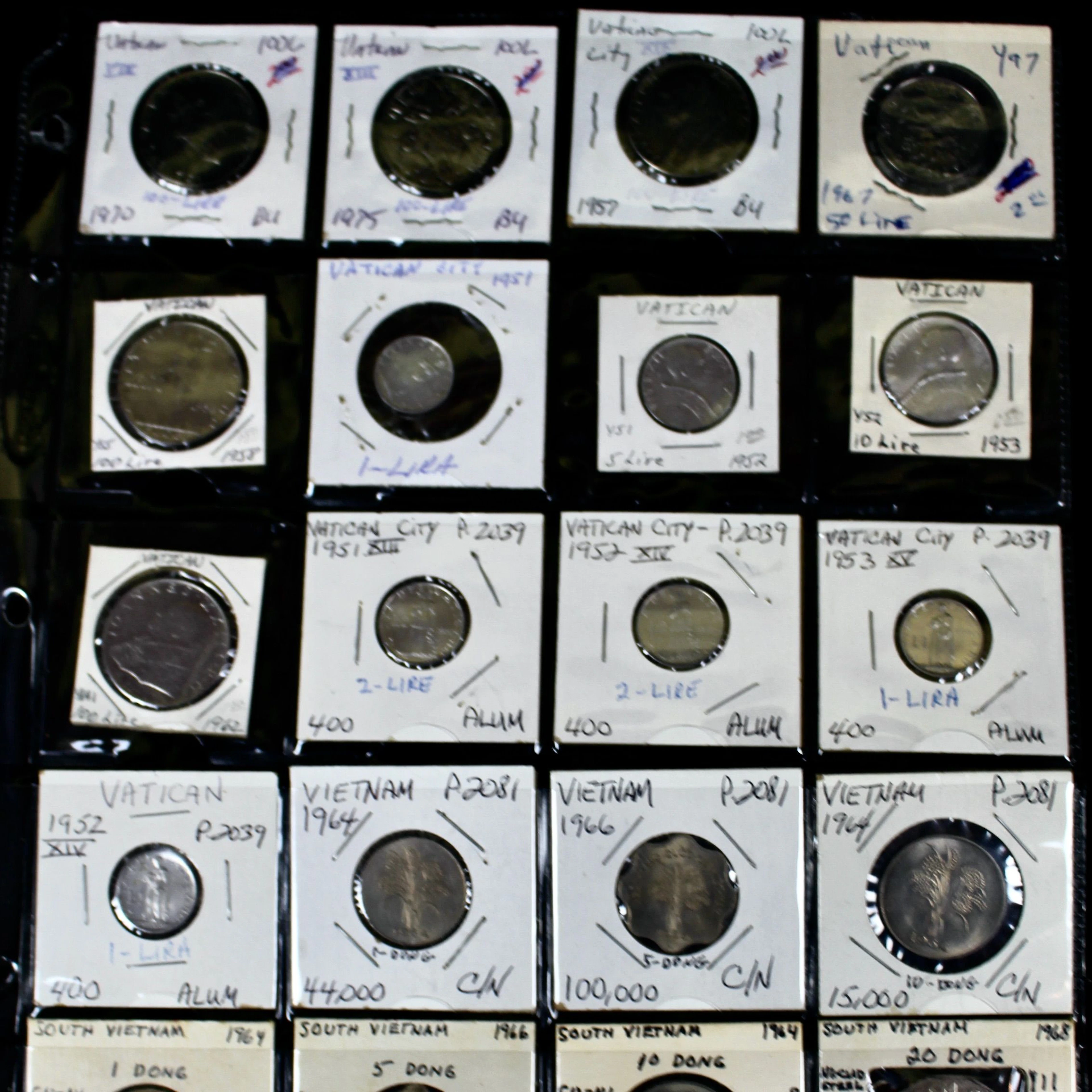 Album of 239 Foreign Coins, Russia to Zimbabwe