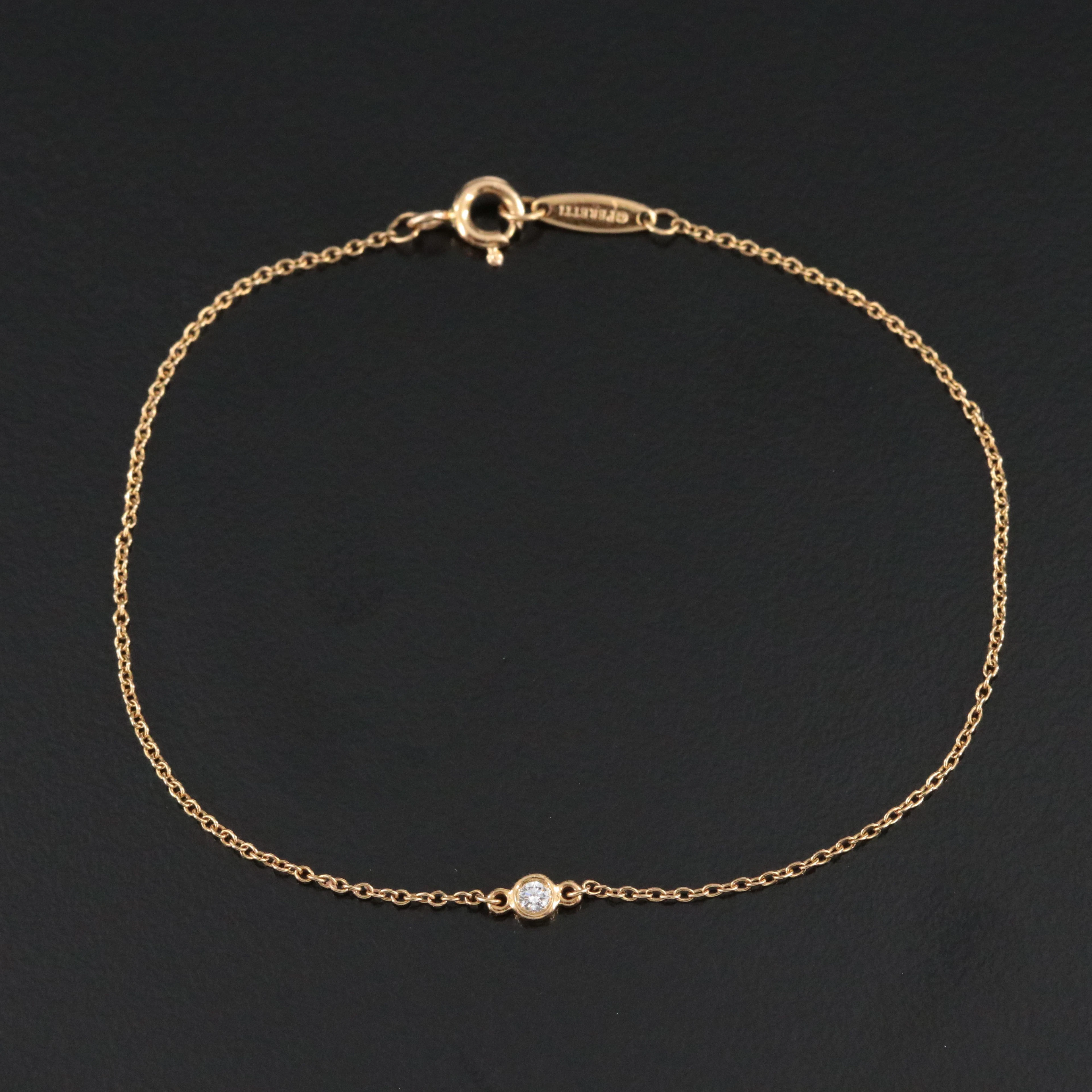 Elsa Peretti for Tiffany & Co. 18K Diamond Solitaire Bracelet