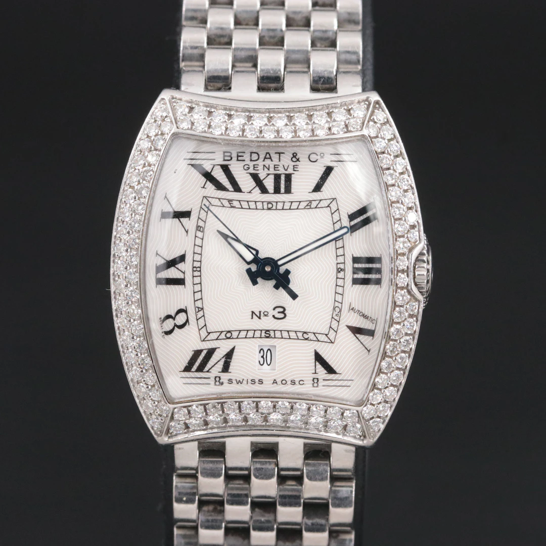 Bedat & Co. Geneve No. 3 Diamond and Stainless Steel Swiss Automatic Watch