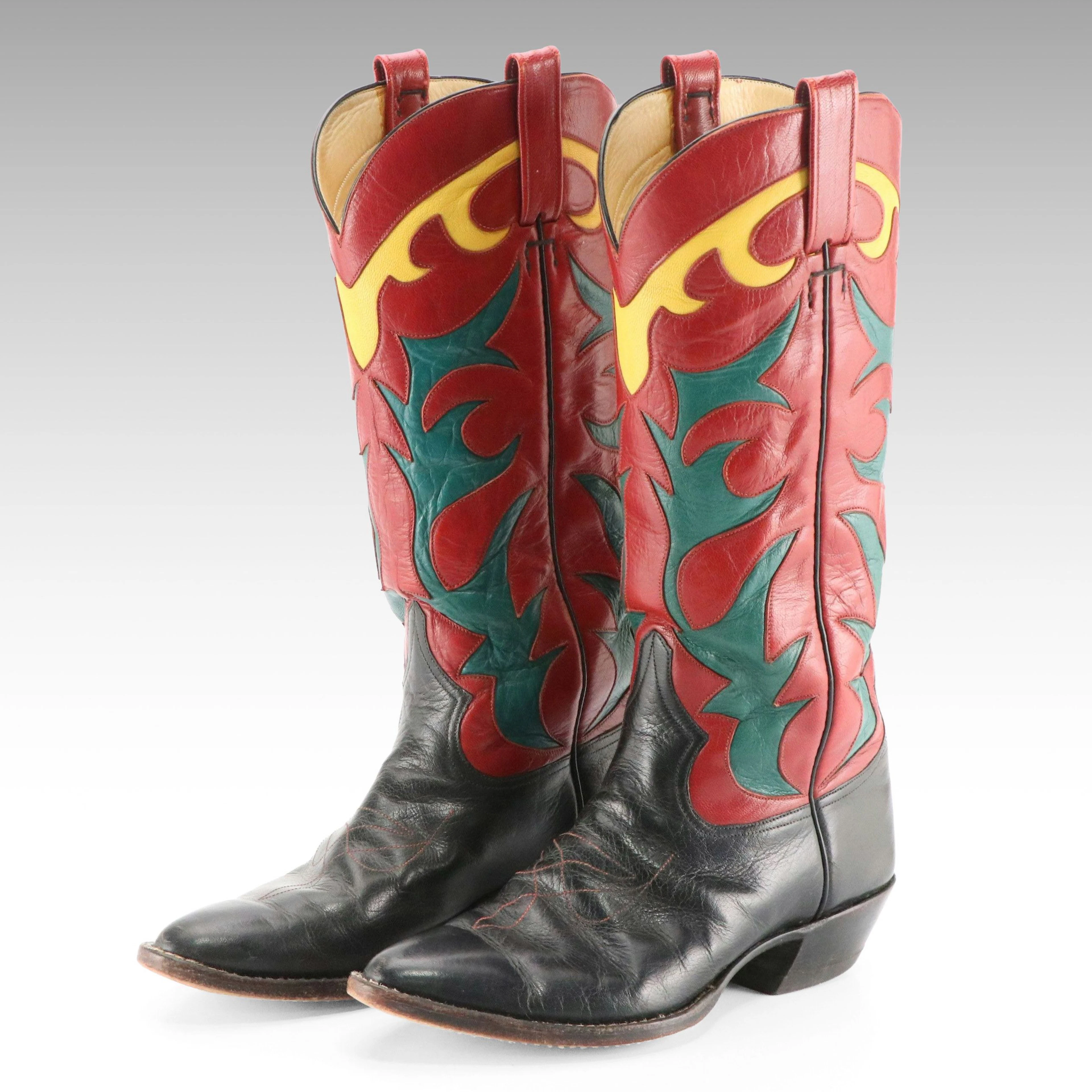Silver Oak Vintage Multicolor Leather Western Boots
