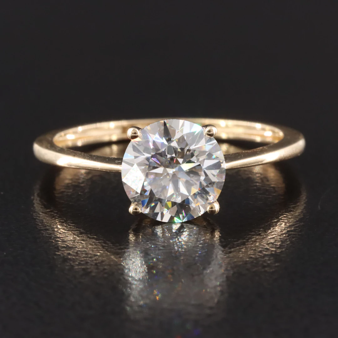 14K 1.45 CT Lab Grown Diamond Ring with IGI Report