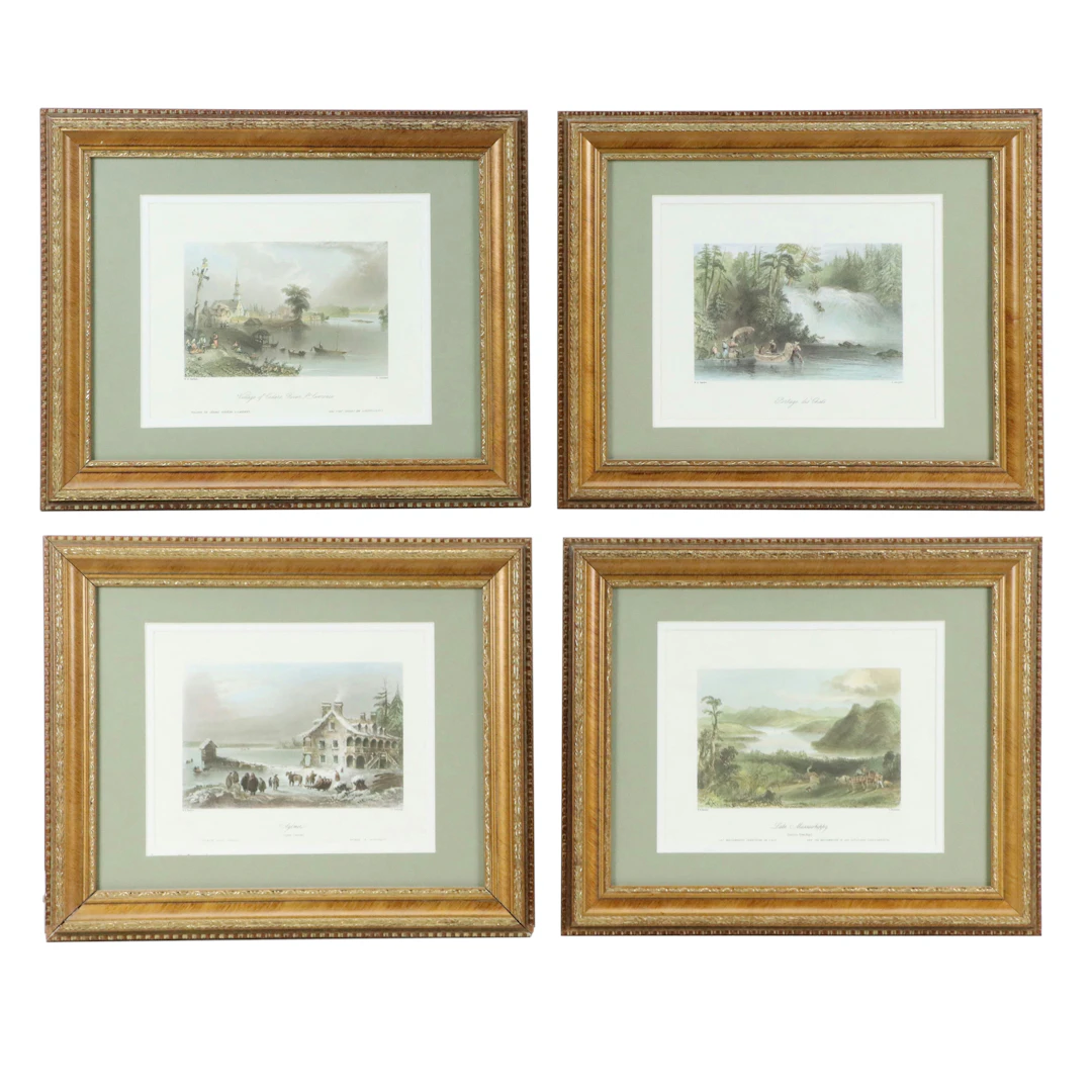 After W. H. Bartlett Collection of Offset Lithograph Waterside Scenes