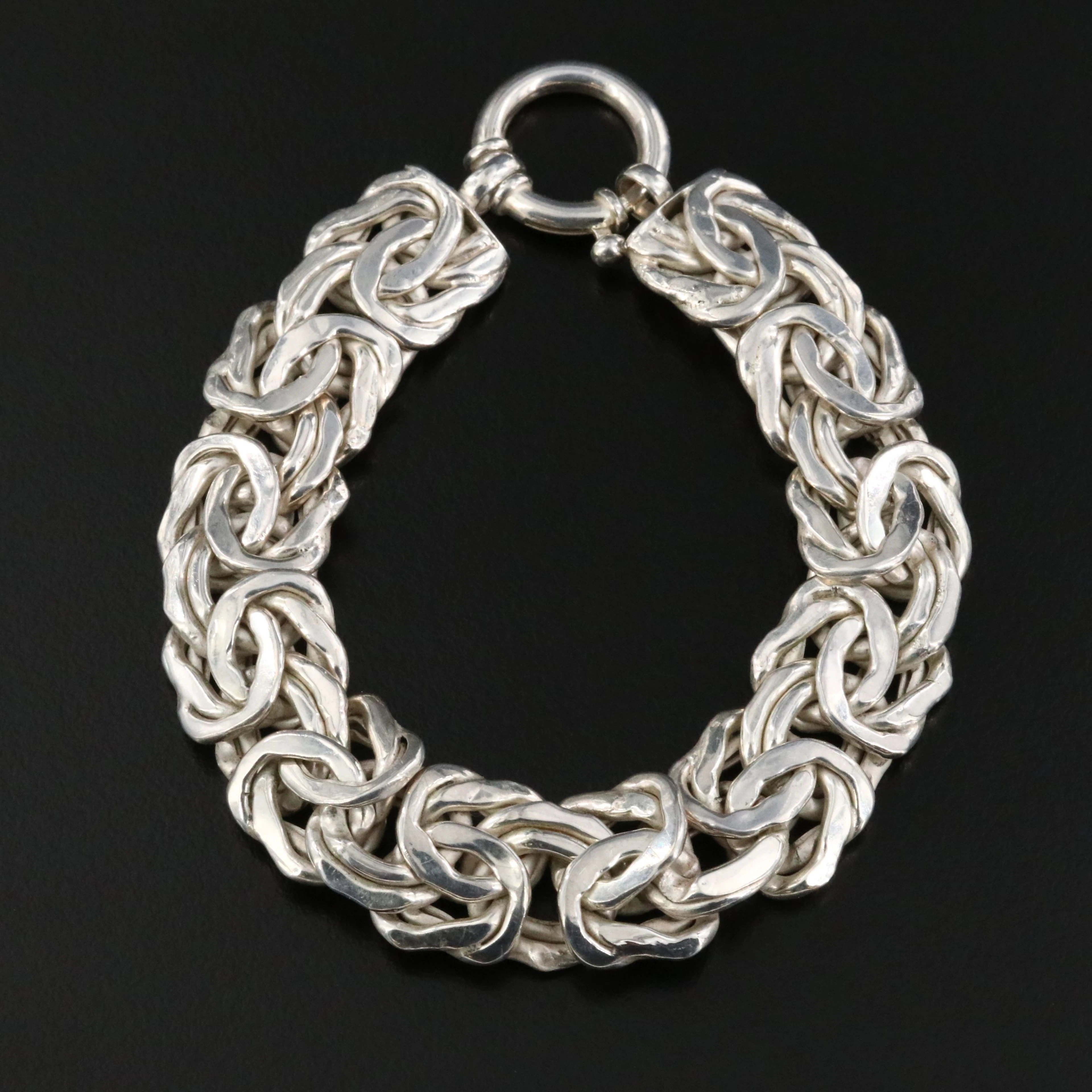 Sterling Byzantine Chain Bracelet