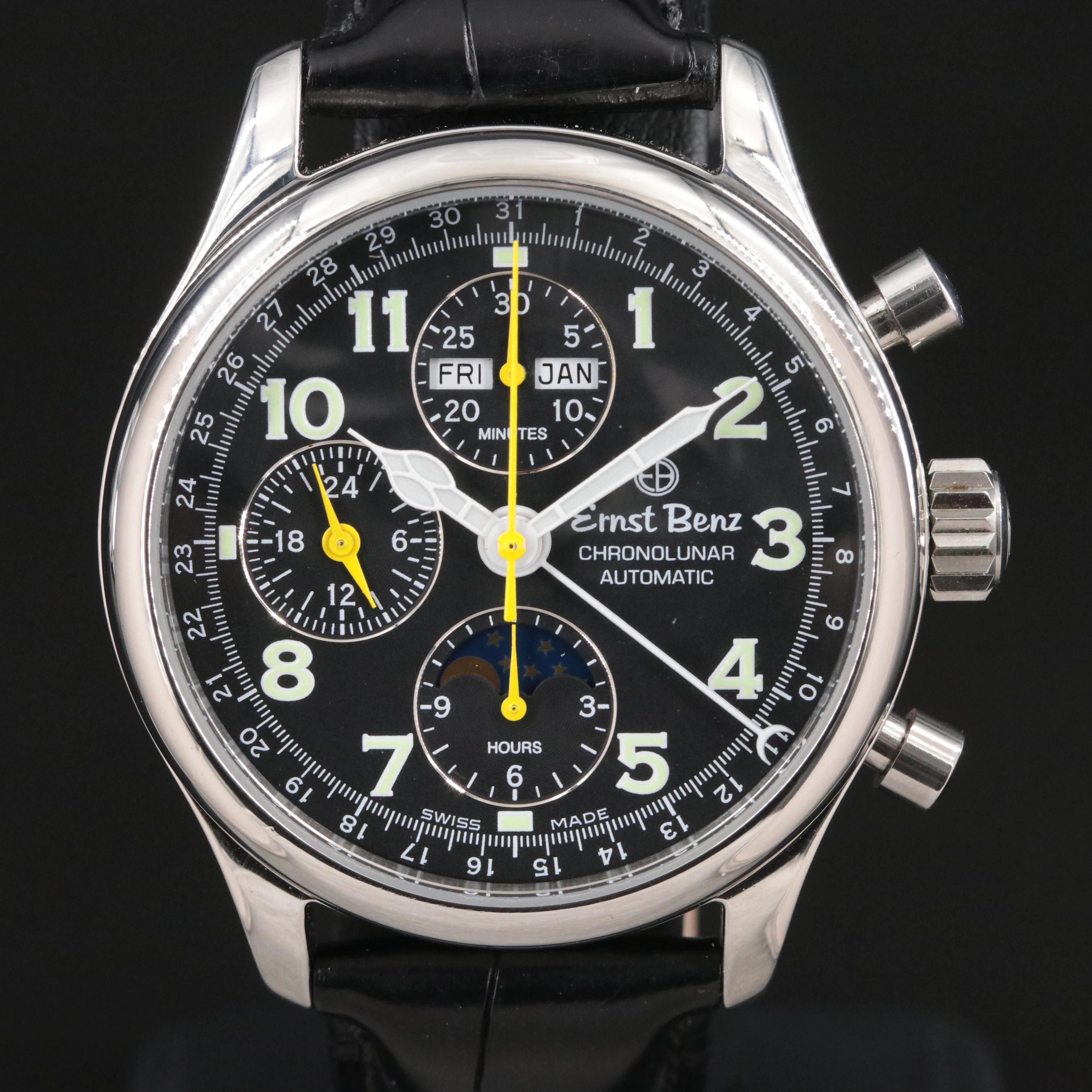 Ernst Benz Chronolunar 40mm Steel Automatic Watch Model #GC20311