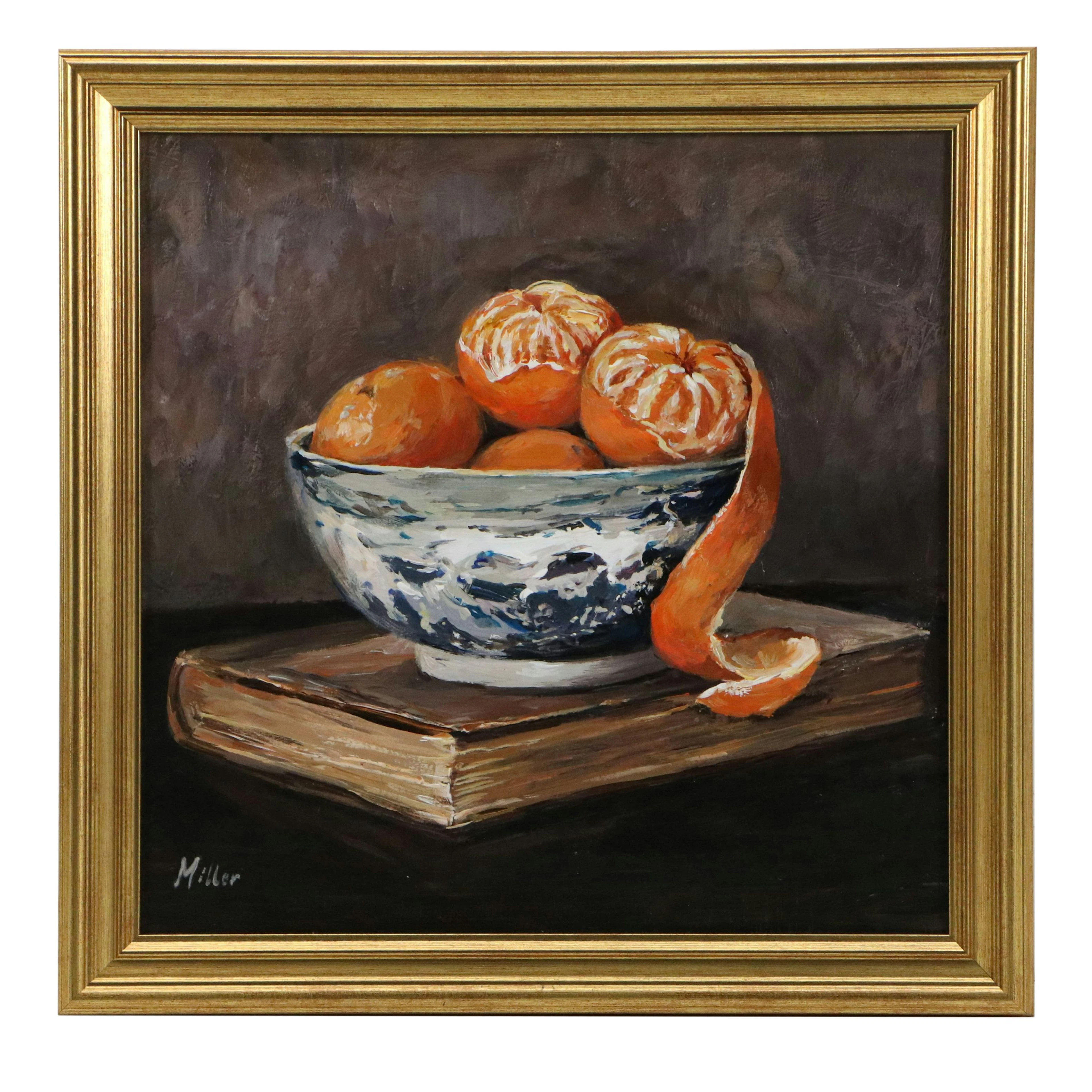 A.K. Miller Oil Painting "Clementine Still Life," 2026