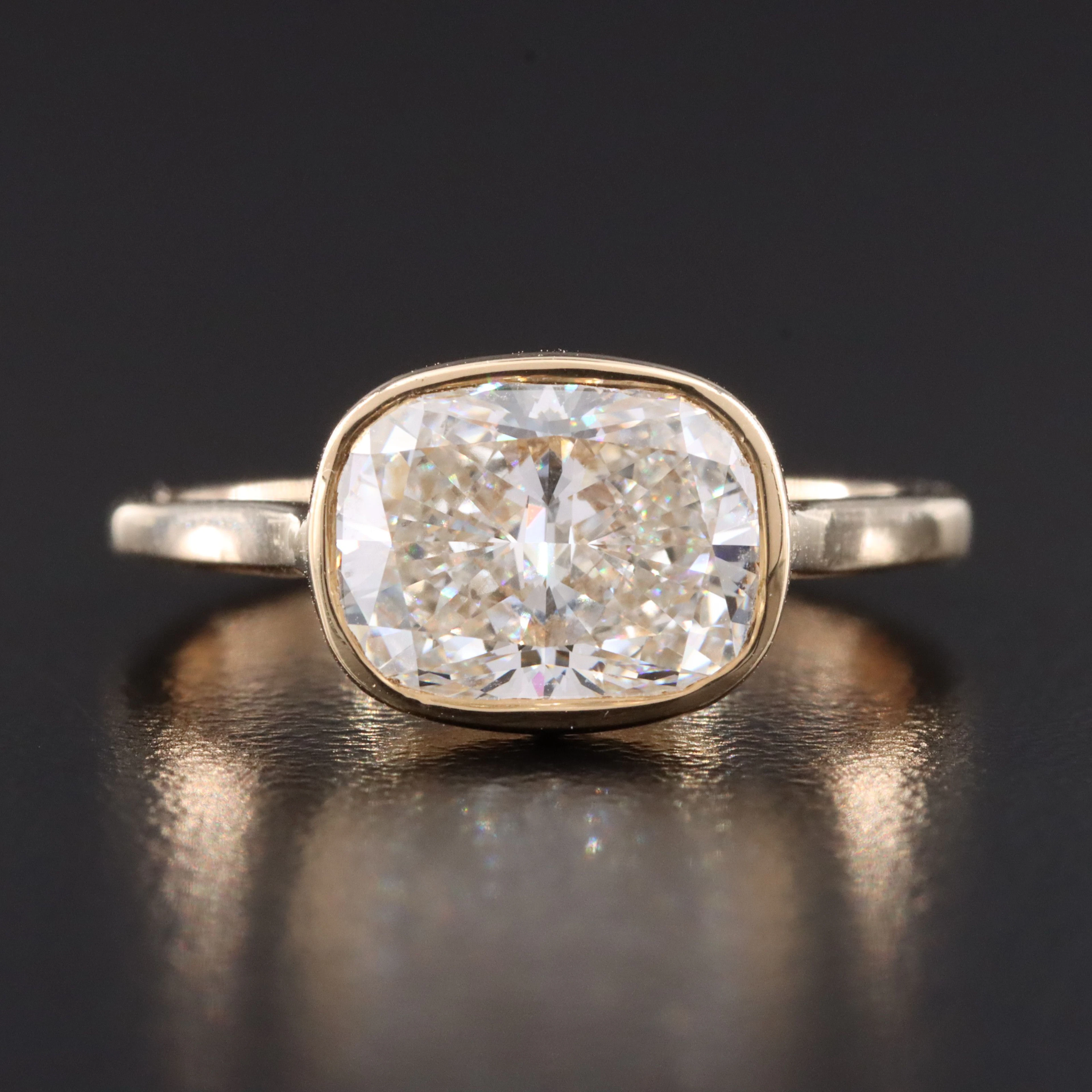 18K 3.00 CT Lab Grown Diamond Solitaire Ring with IGI Report