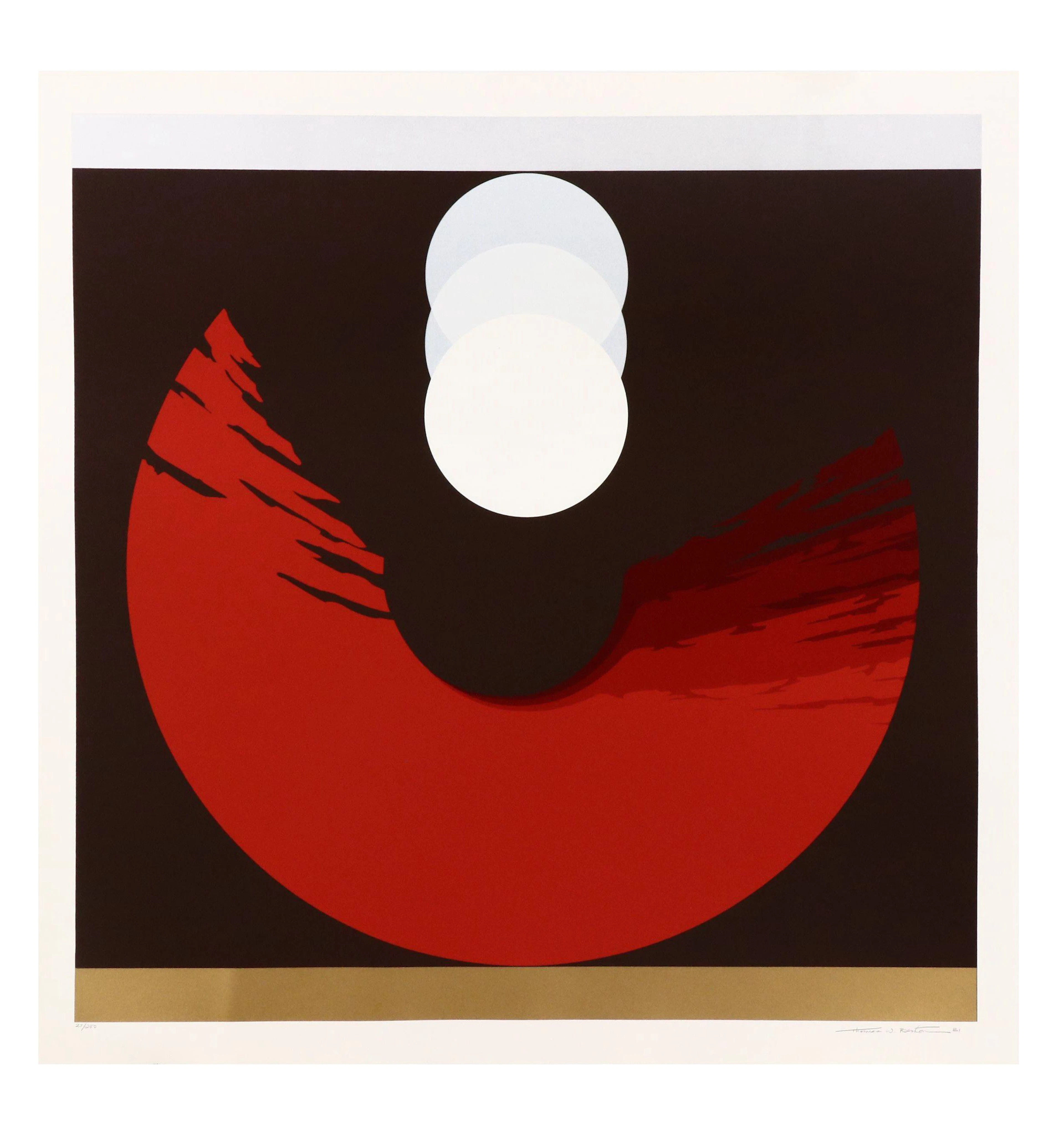 Thomas Whelan Benton Abstract Serigraph "Evolution Series – Red," 1981