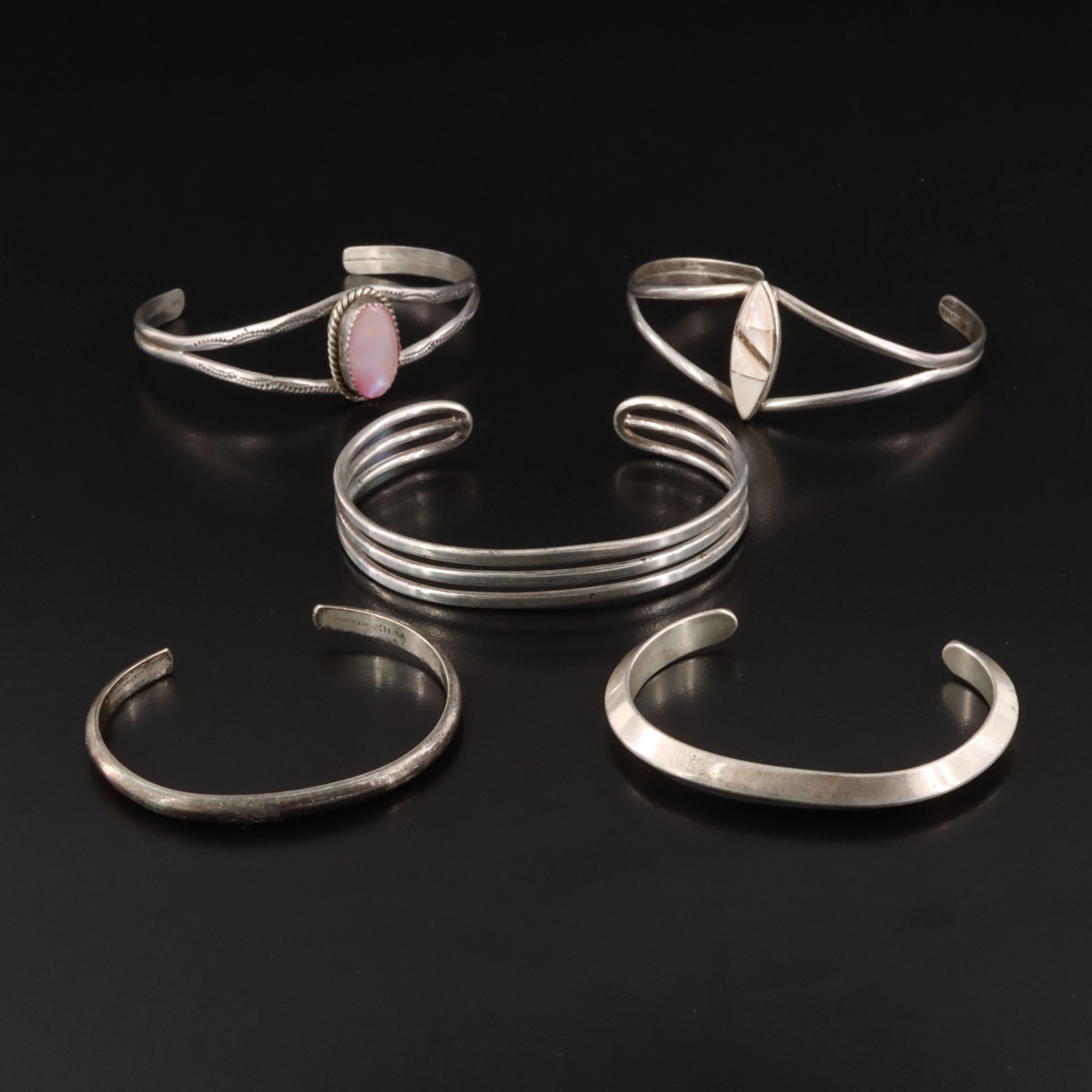 Sterling and Mother-of-Pearl Featured in Cuff Collection