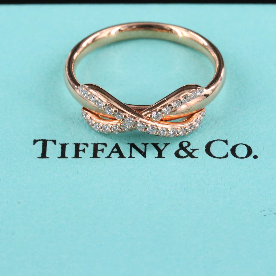 Tiffany & Co. 18K Rose Gold Diamond Infinity Ring