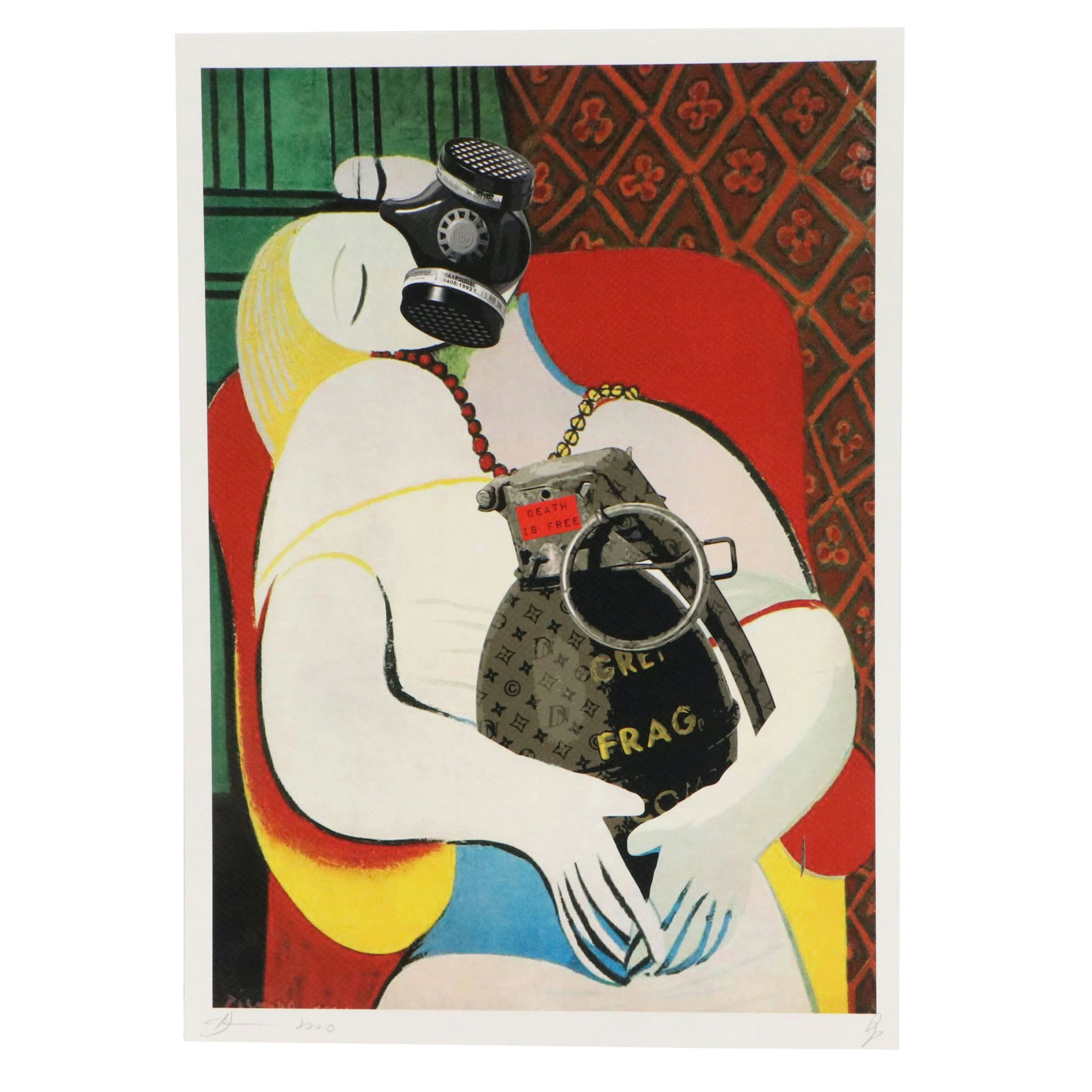 Death NYC Pop Art Digital Collage Featuring Picasso x Louis Vuitton, 2020