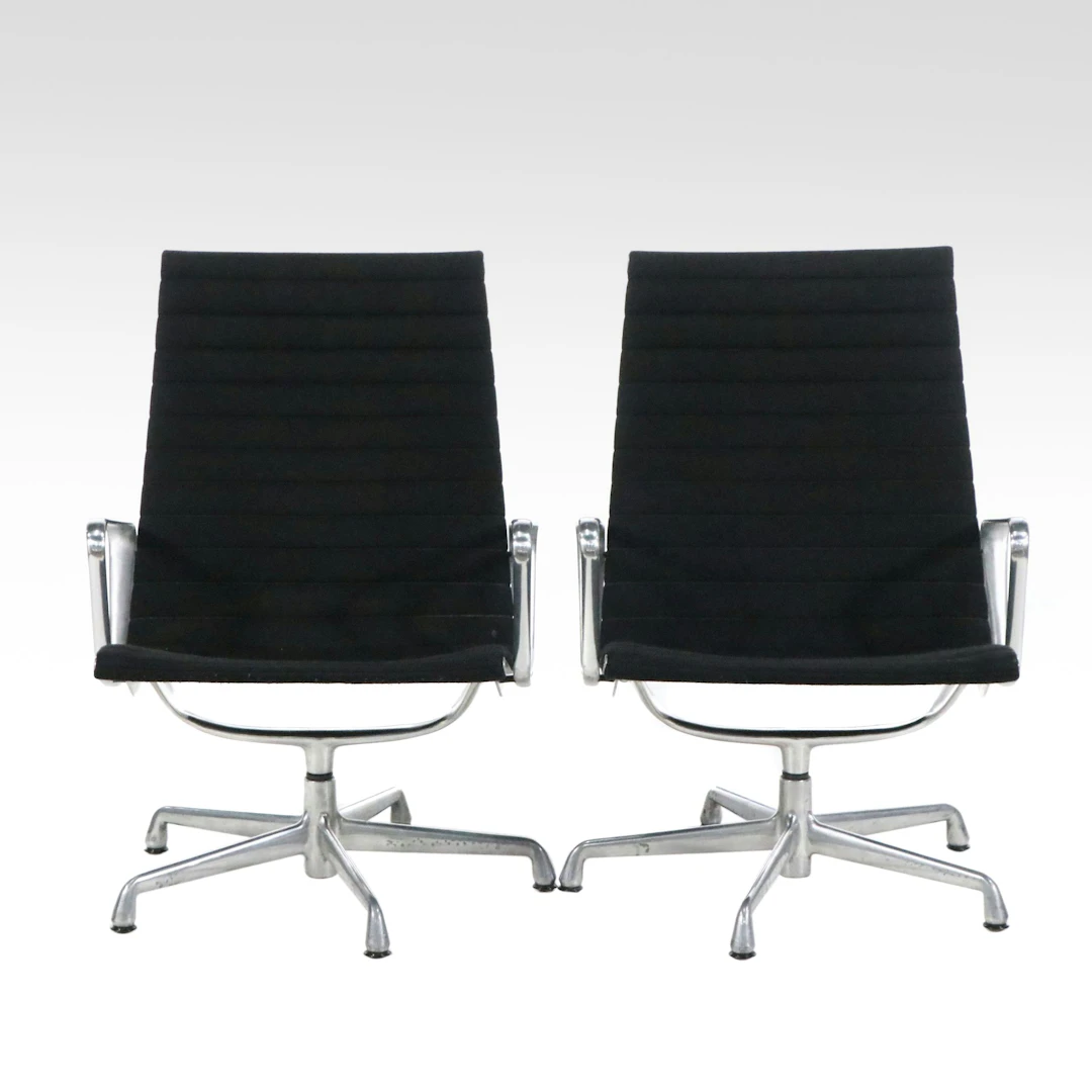 Pair of Charles & Ray Eames for Herman Miller "Aluminum Group" Swivel Armchairs