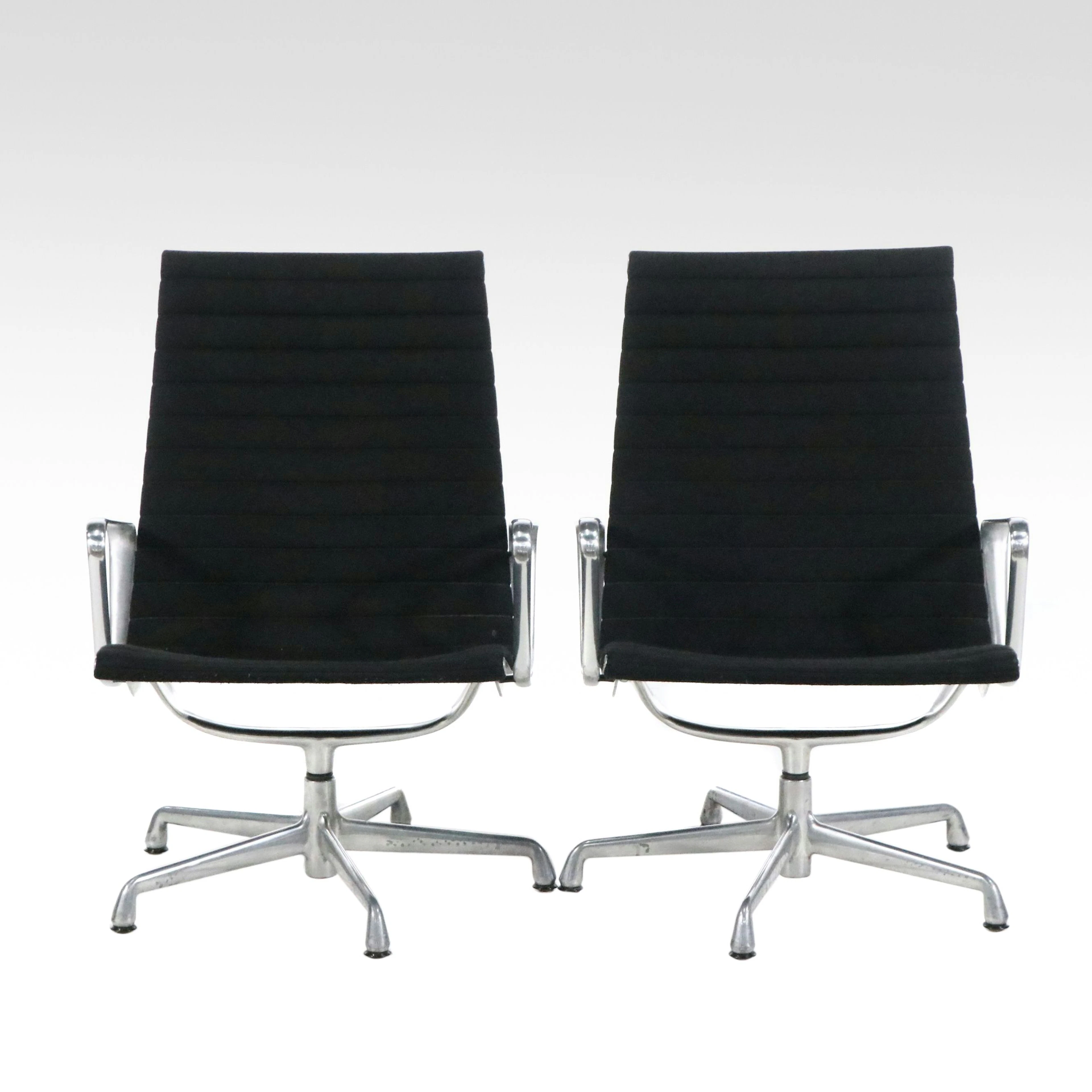 Pair of Charles & Ray Eames for Herman Miller "Aluminum Group" Swivel Armchairs