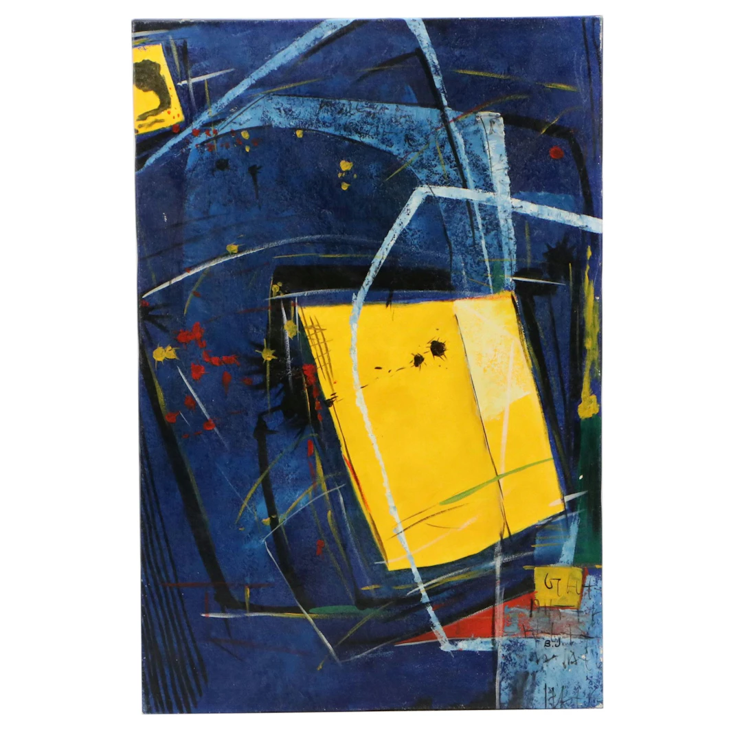 Abstract Expressionist Acrylic Painting, 21st Century