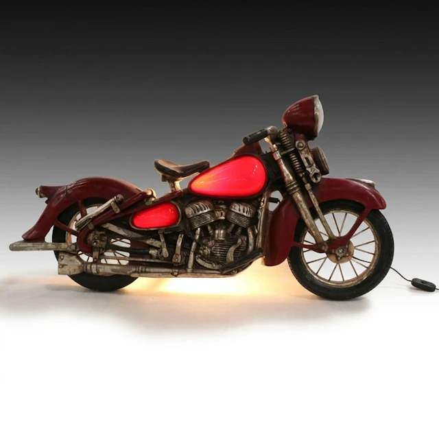 Illuminated Motorcycle Wall Hanging