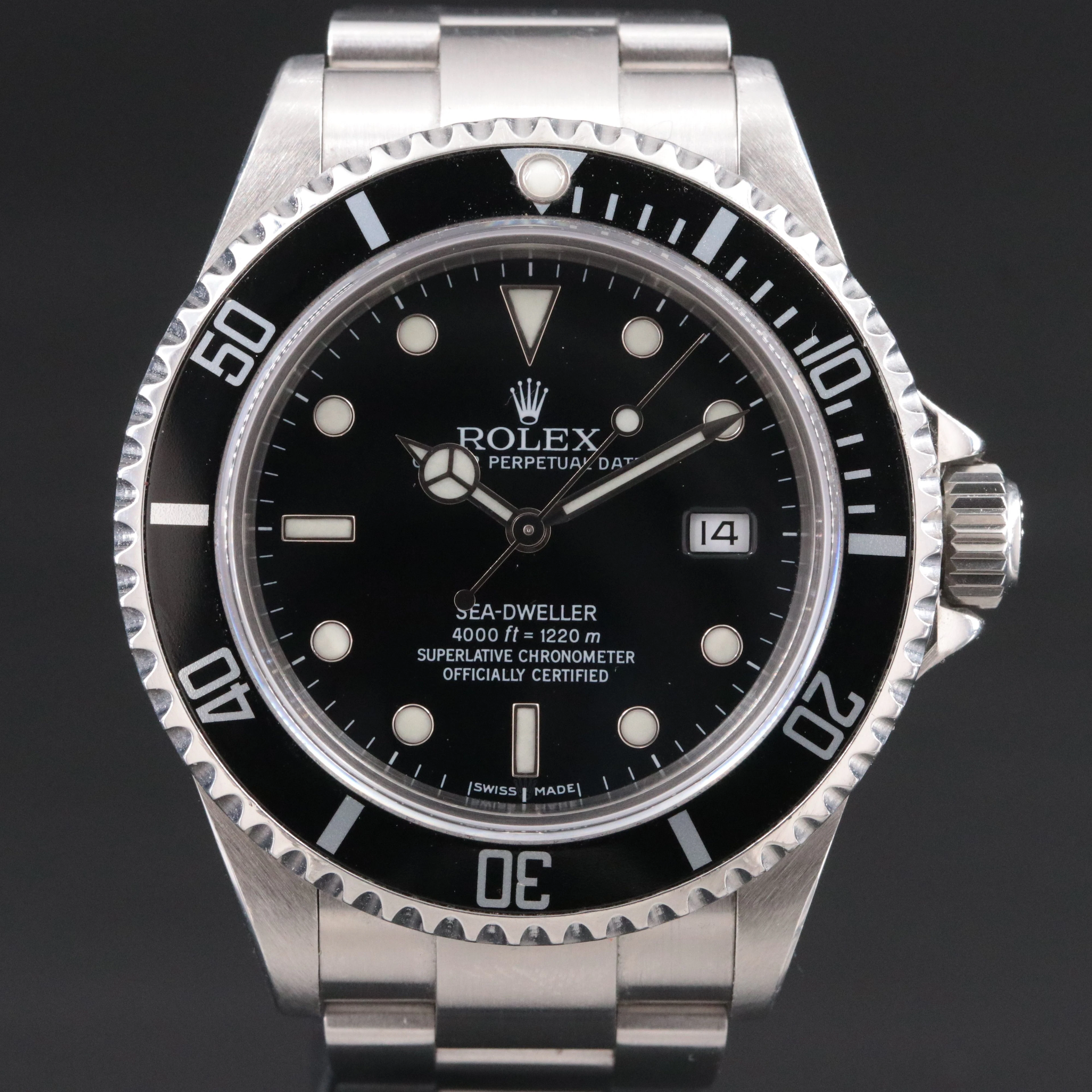 2003 - 2004 Rolex Sea-Dweller Steel Professional Dive Watch Model 16600T