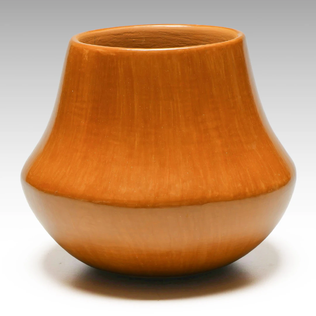 Birdell Bourdon Santa Clara Pueblo Redware Pottery Vase