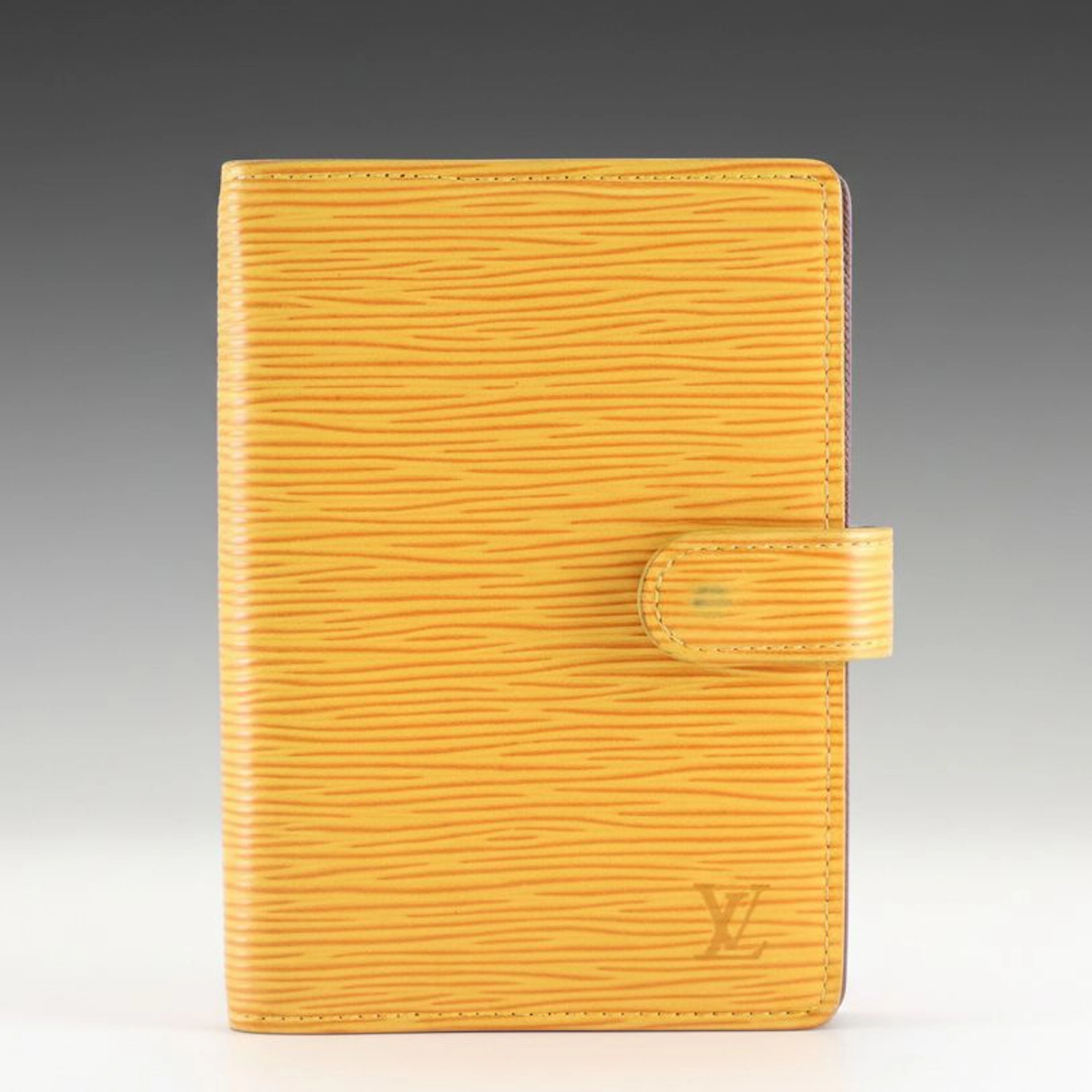 Louis Vuitton Small Six-Ring Agenda Cover in Yellow Epi Leather