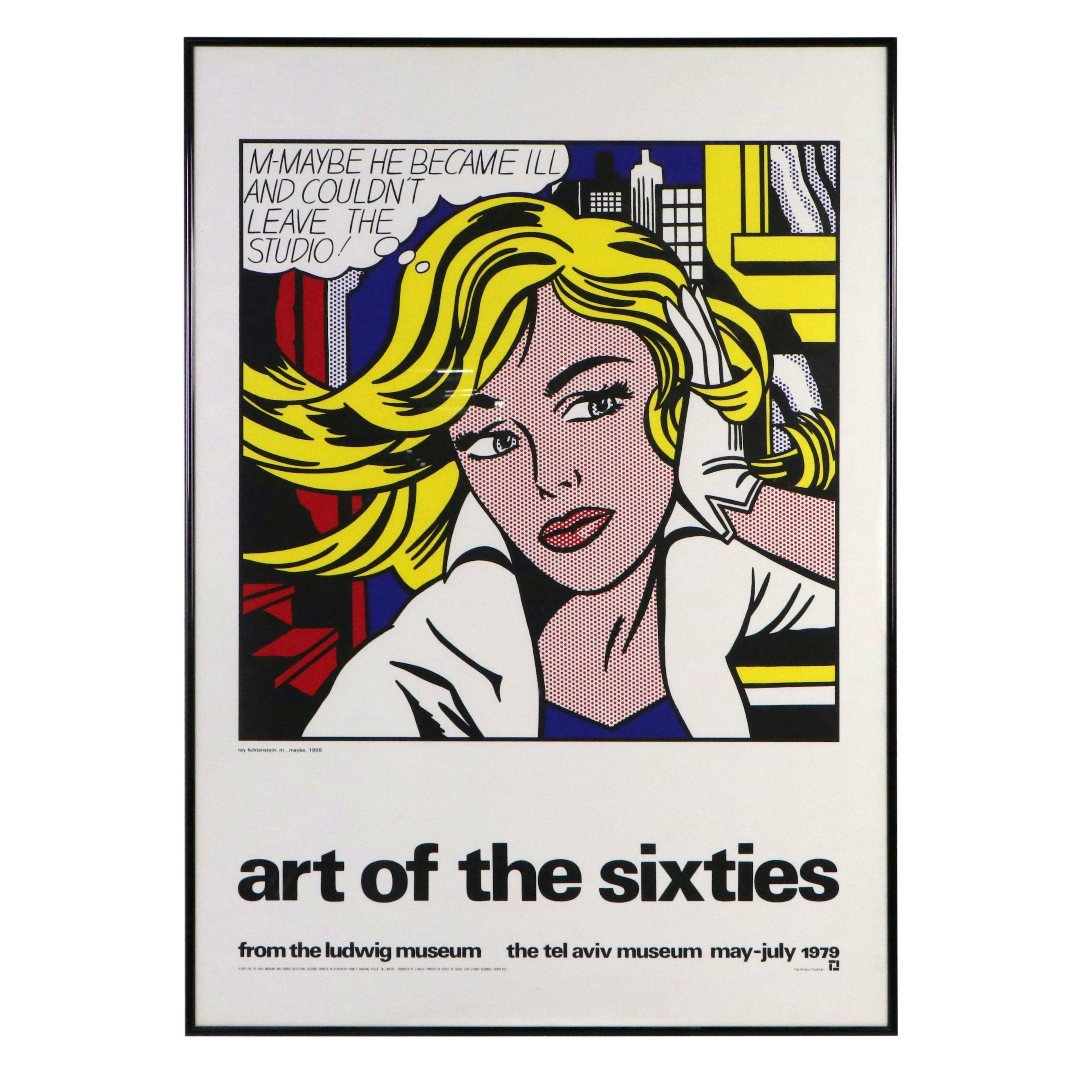 After Roy Lichtenstein Varda Raz Exhibition Poster "Art of the Sixties," 1979