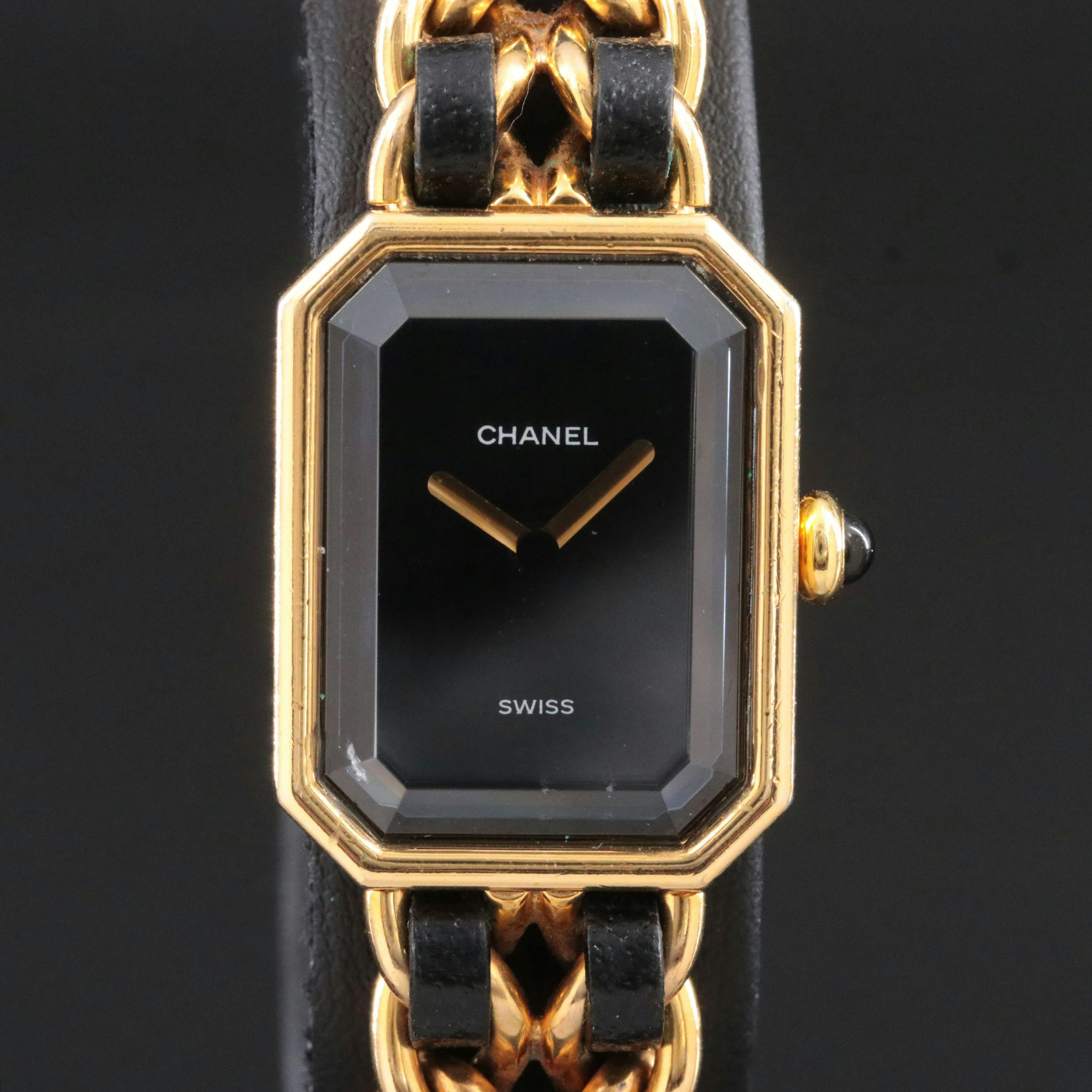Chanel Paris Premiere Black & Gold Quartz Watch