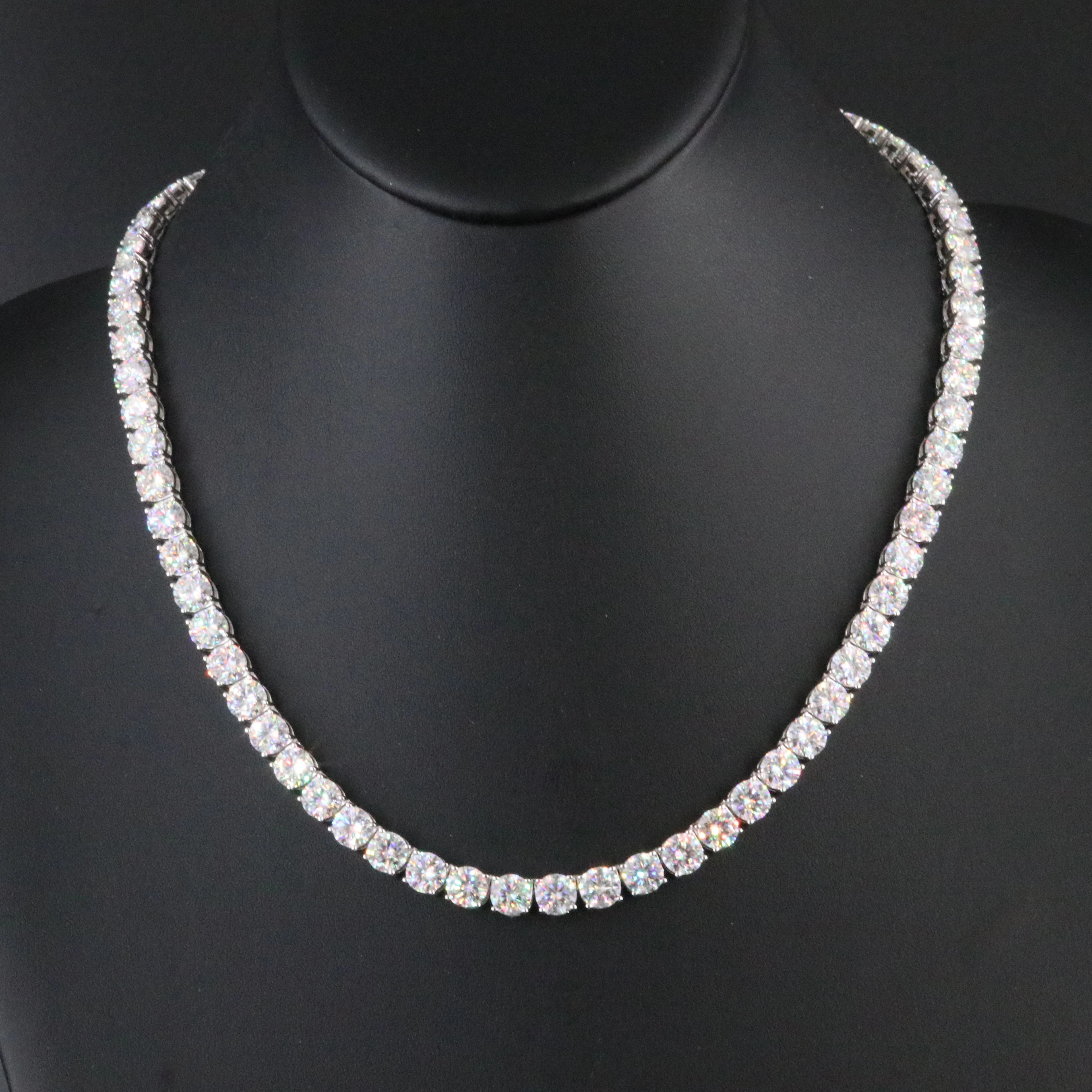 Sterling Moissanite Line Necklace