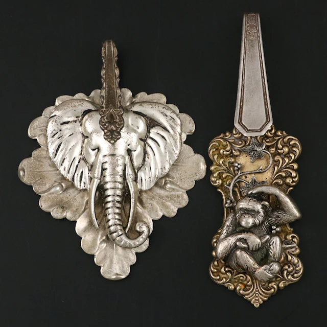 J. Jones Upcycled Utensil and Metal Animal Sculptures, 1997