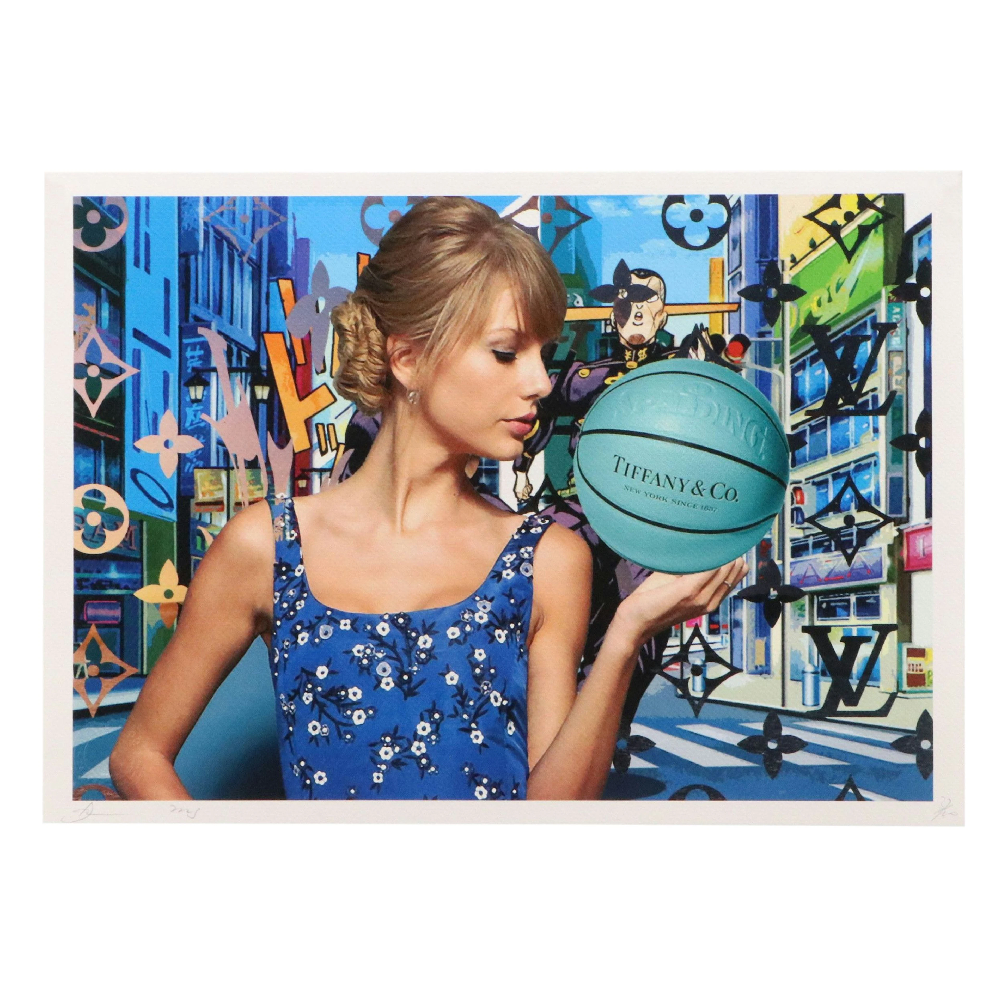 Death NYC Pop Art Offset Lithograph Taylor Swift x Tiffany x LV x Okuyasu, 2023
