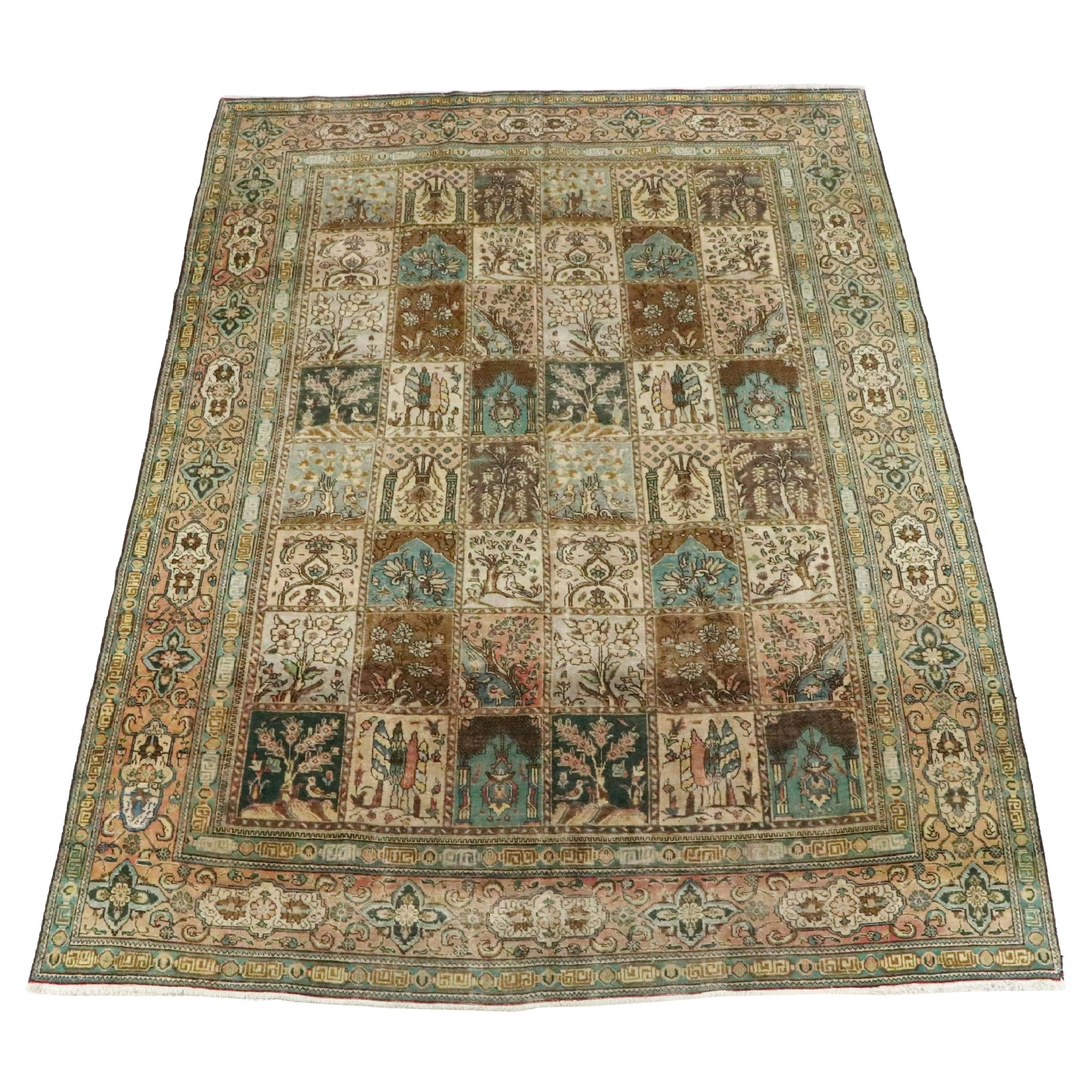 9'4 x 12'8 Hand-Knotted Persian Bakhtiari Room-Sized Area Rug
