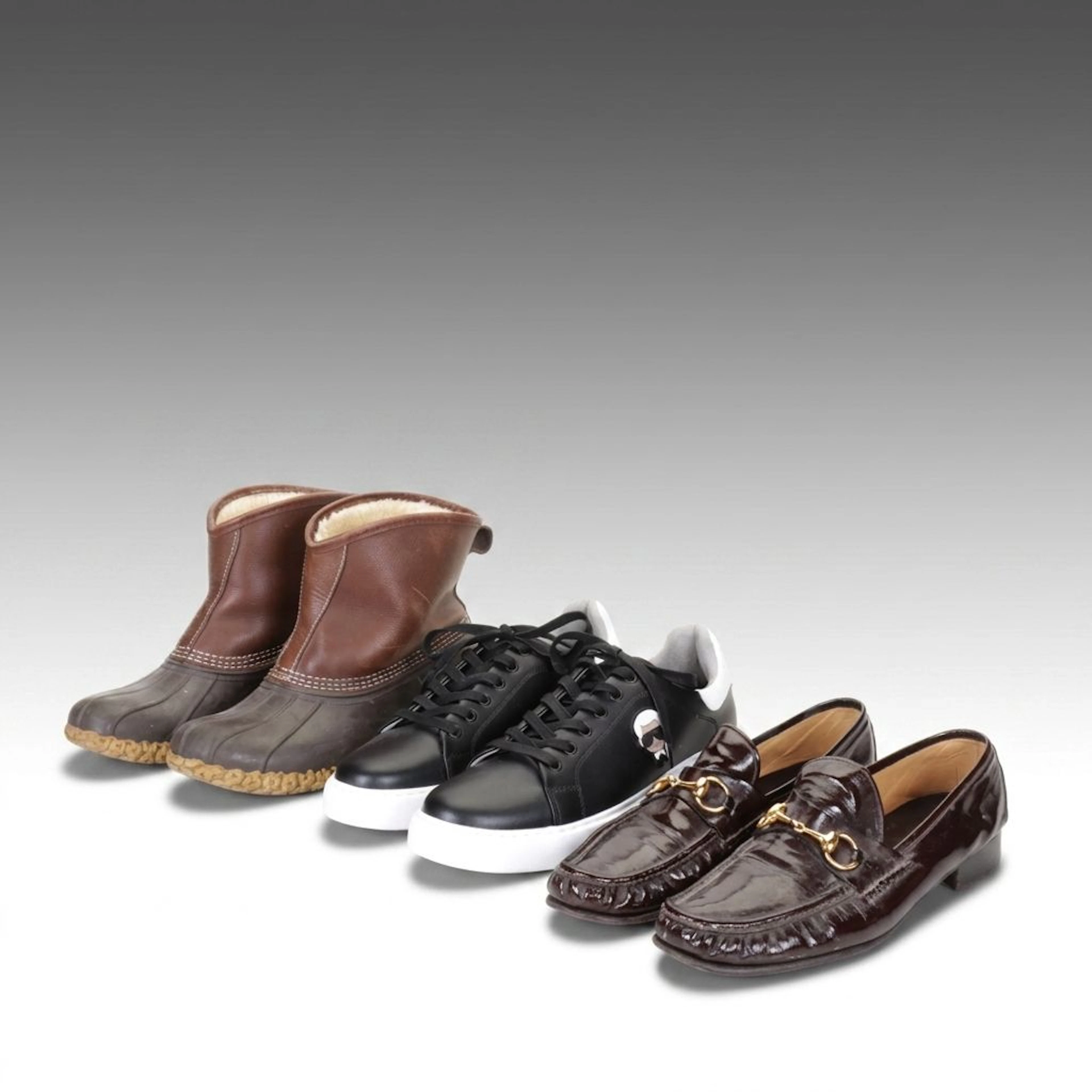 Gucci Leather Men's Loafers with Karl Lagerfeld Sneakers and More