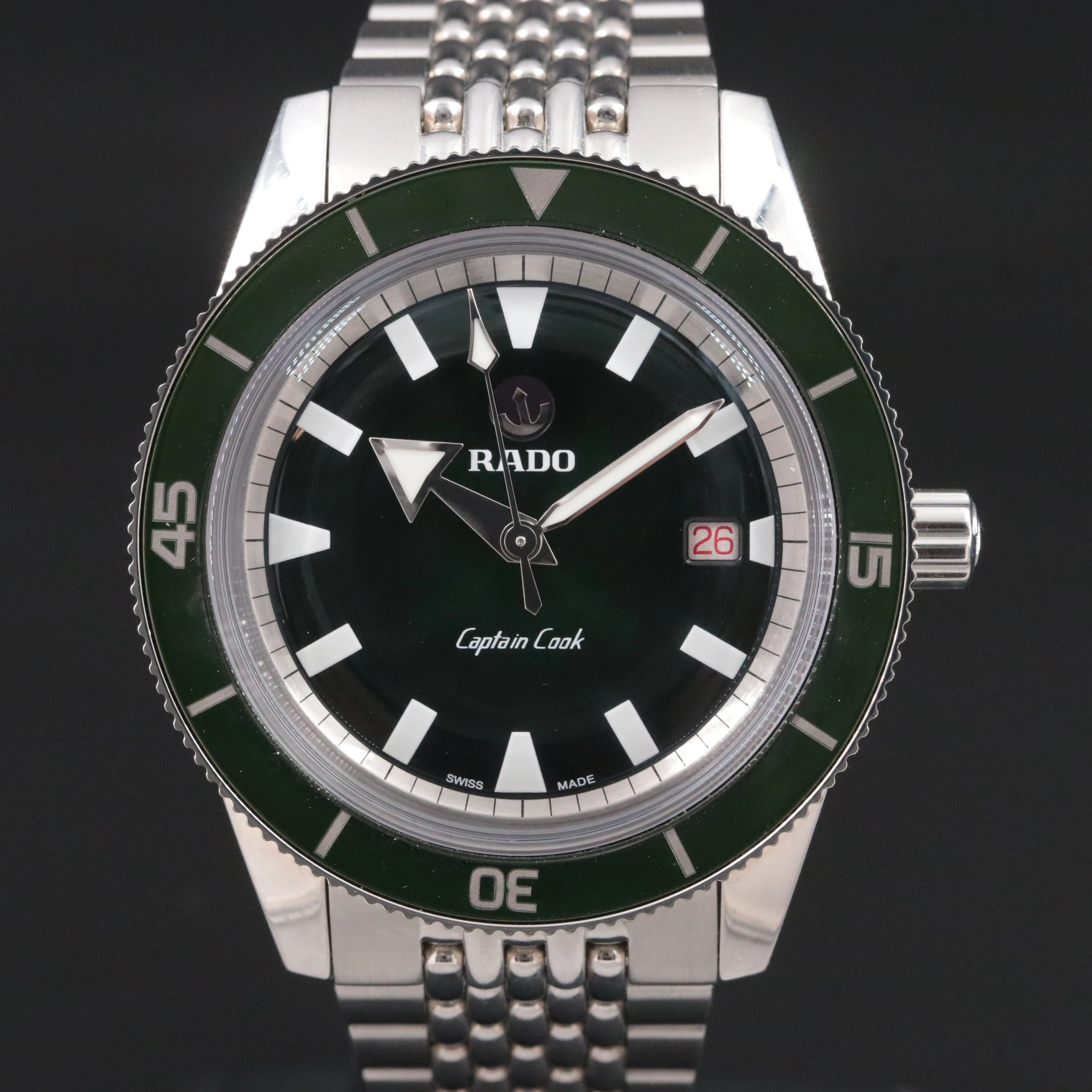 Rado Hyper Chrome Captain Cook Green Steel Automatic Watch