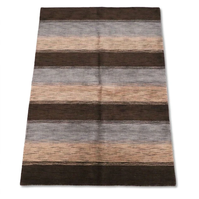 5'7 x 8'4 Hand-Knotted Indo-Persian Gabbeh Area Rug