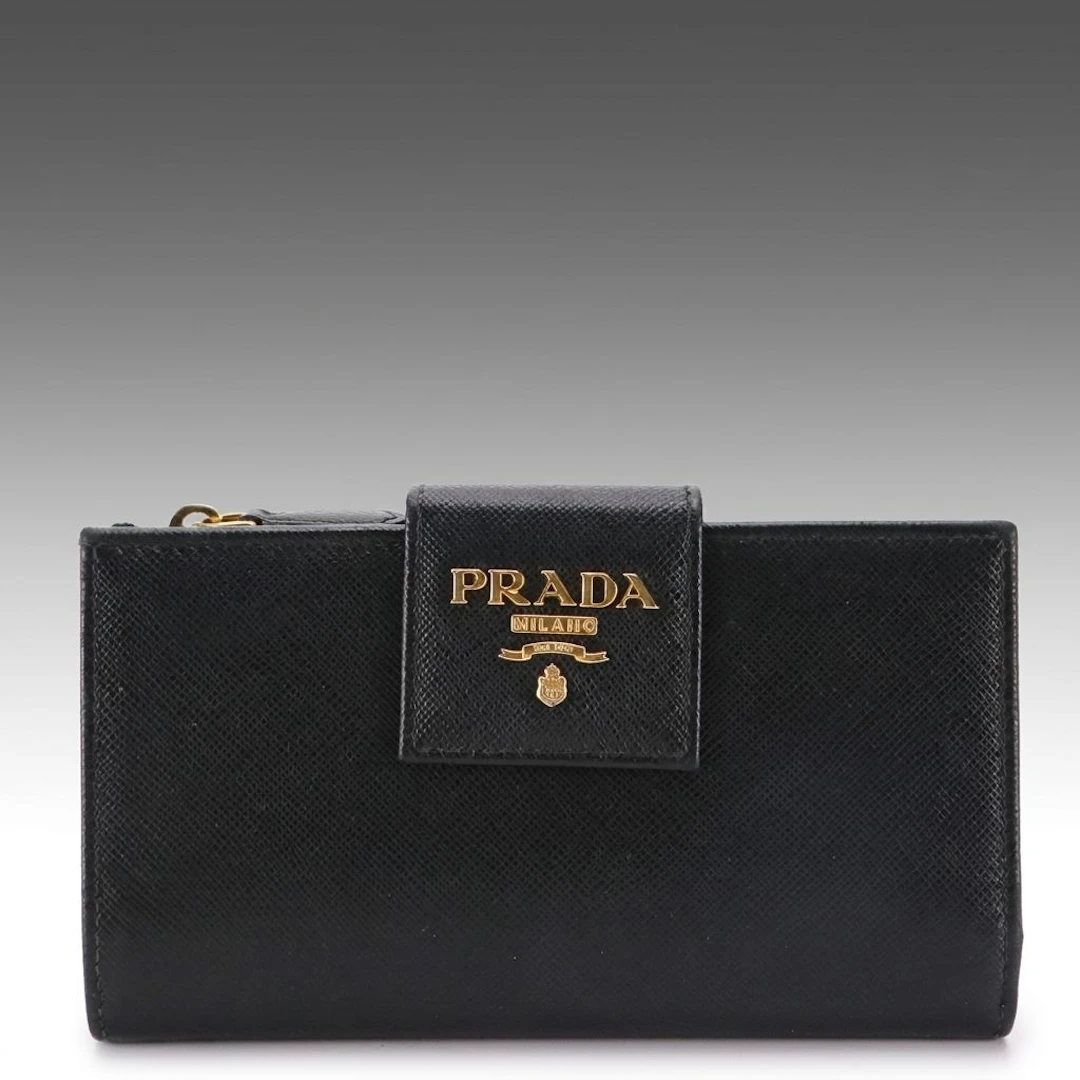Prada Continental Wallet in Saffiano Leather