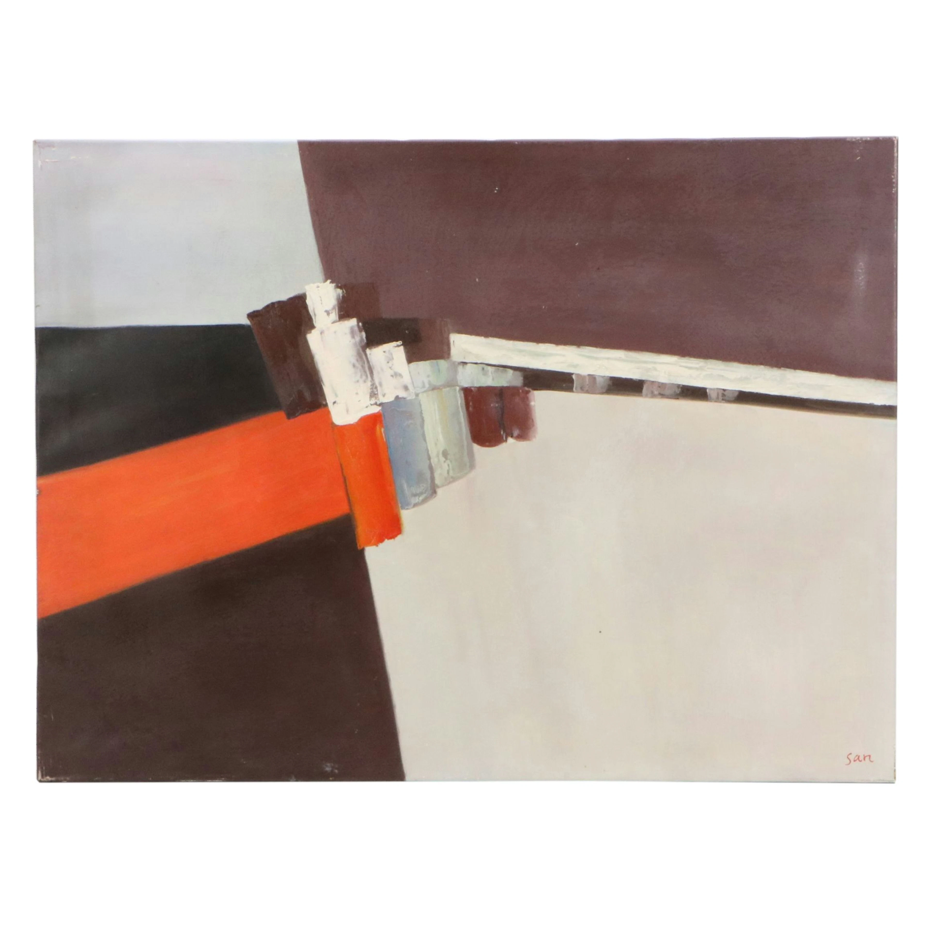 Abstract Geometric Acrylic Painting