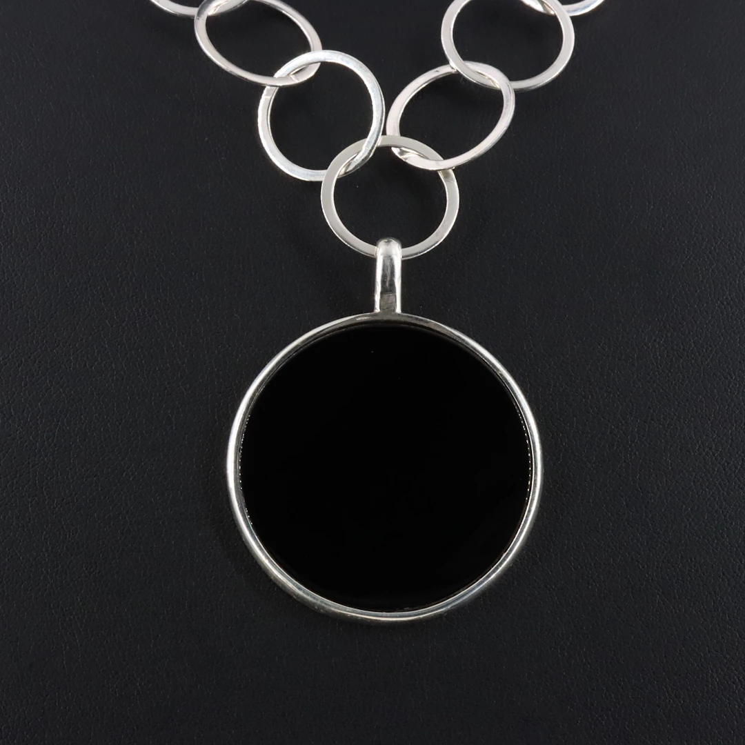 EXEX by Claudia Agudelo Sterling Black Onyx Necklace