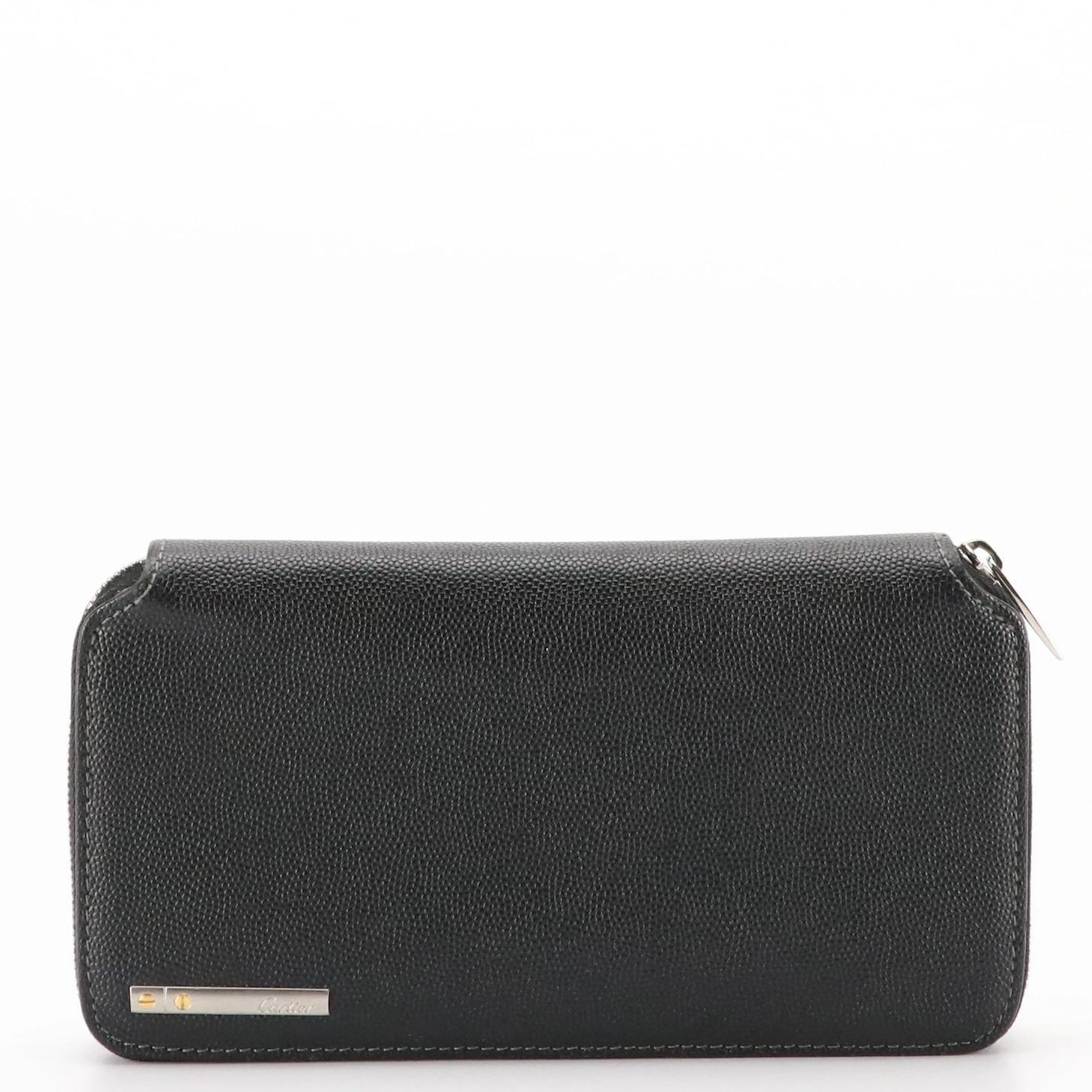 Cartier Love Zip Around Wallet in Grained Leather with Box