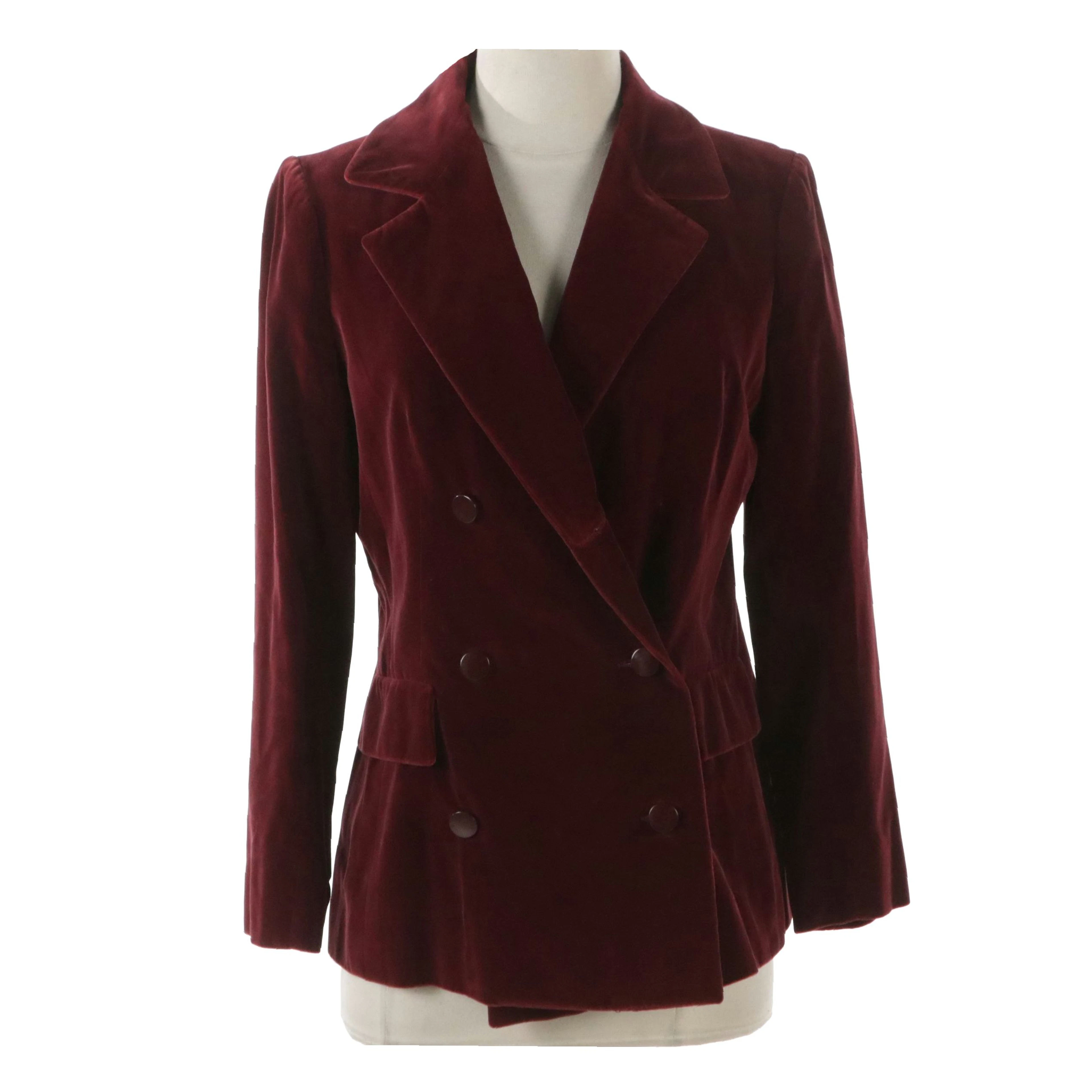 Givenchy Nouvelle Boutique Double-Breasted Velvet Blazer, Vintage 1960s