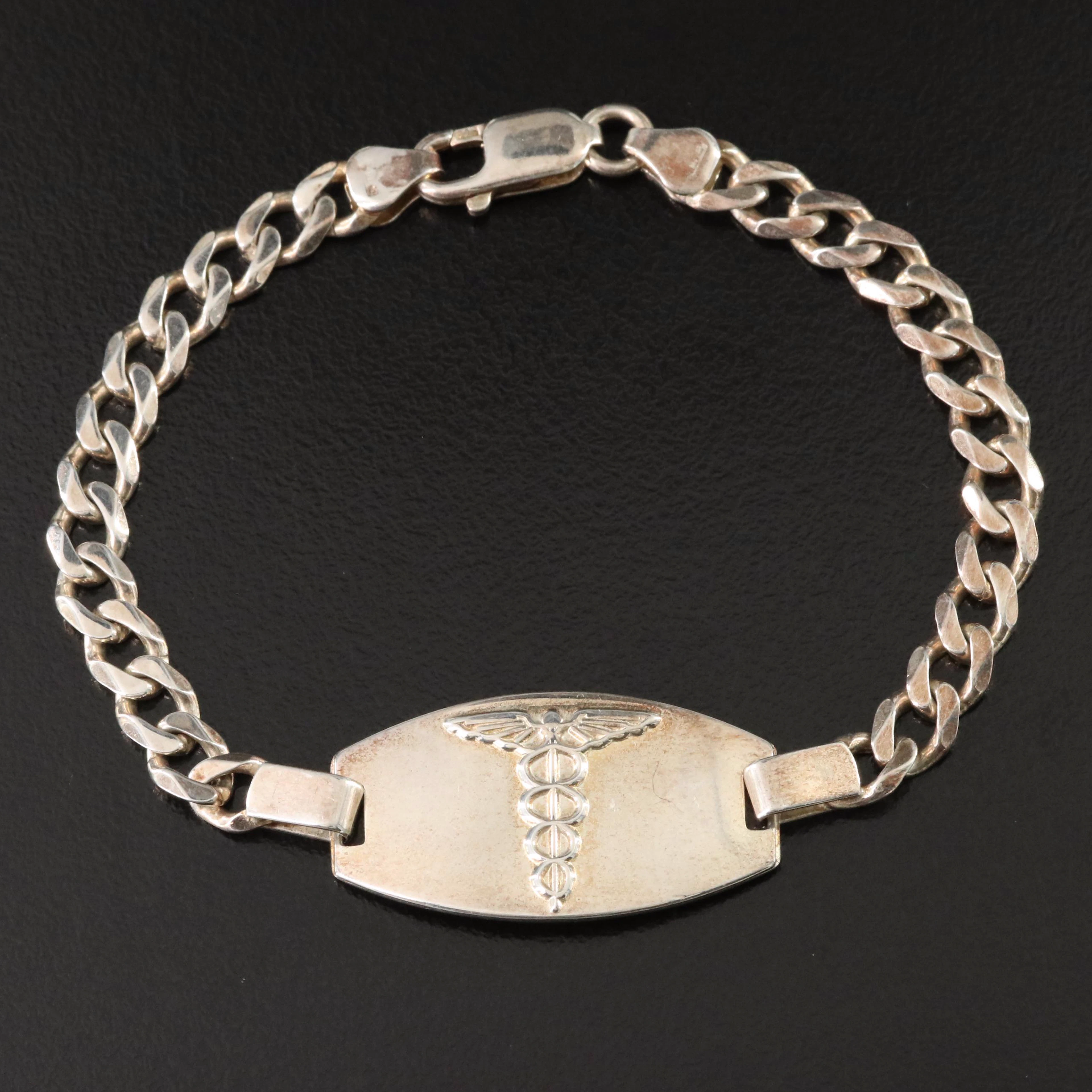 Sterling Medical Alert Bracelet