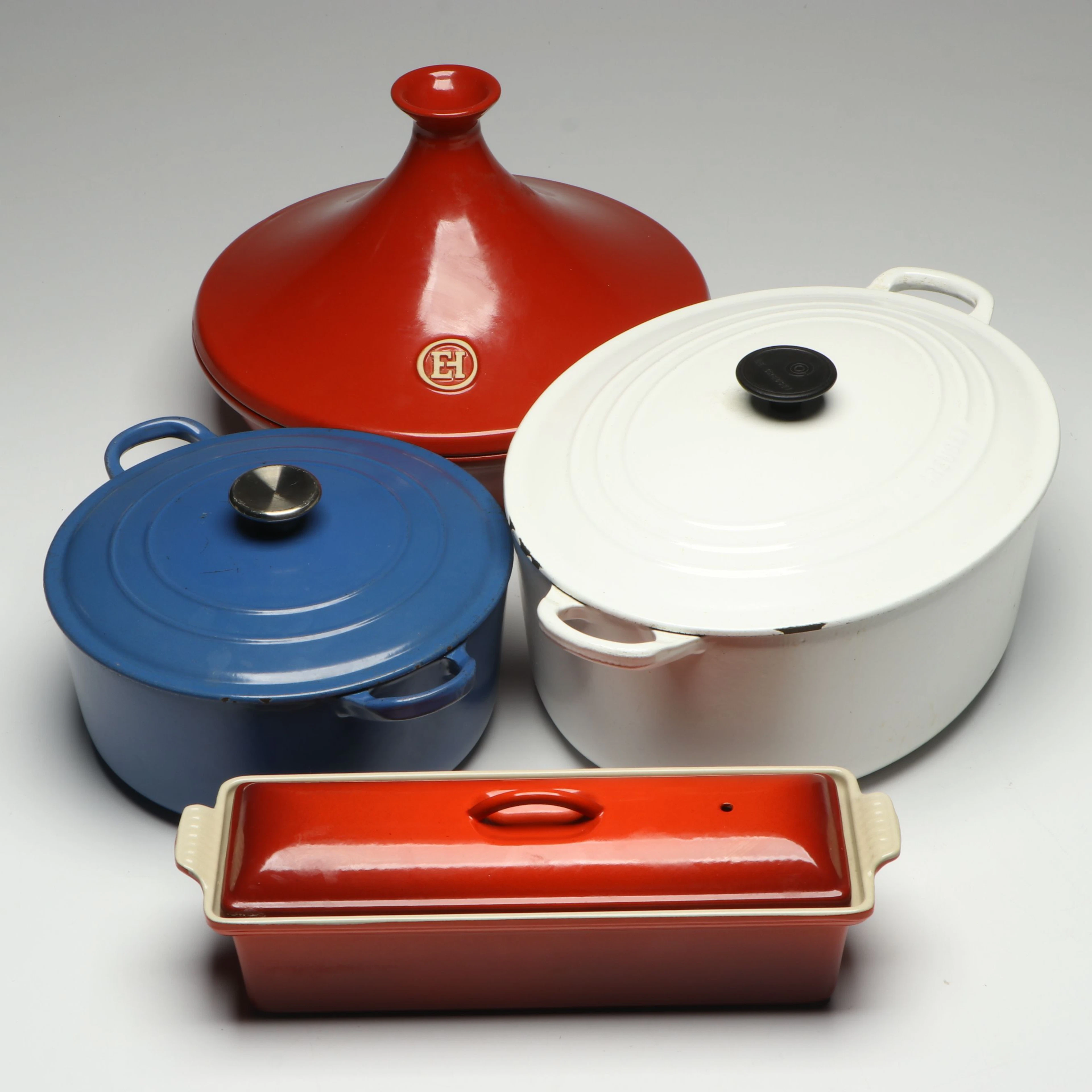 Le Creuset Dutch Ovens and Rectangular Terrine with Emile Henry Tagine