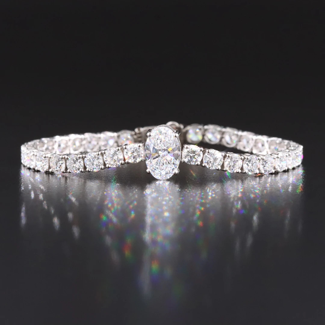 14K 7.97 CTW Lab Grown Diamond Bracelet with IGI Report