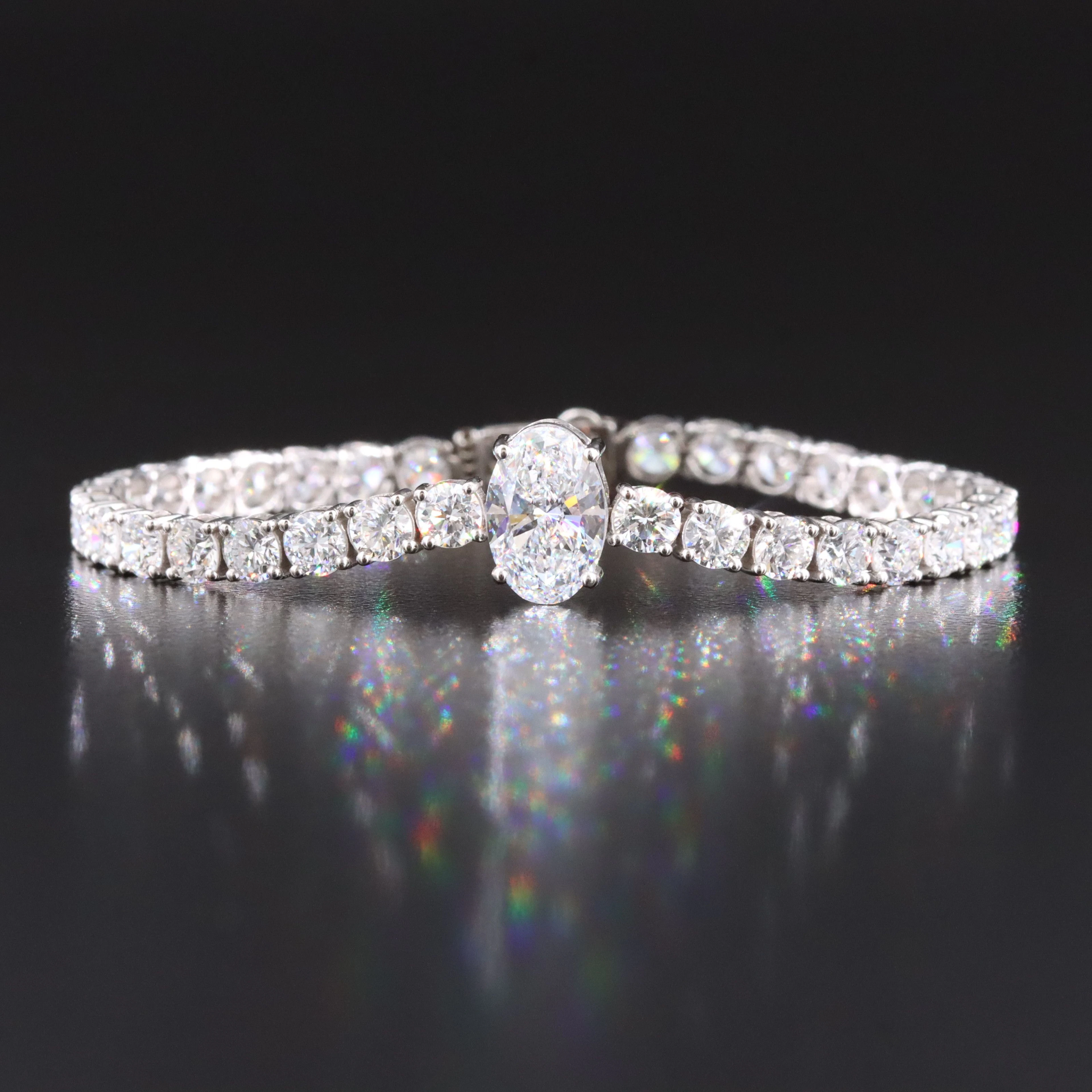 14K 7.97 CTW Lab Grown Diamond Bracelet with IGI Report