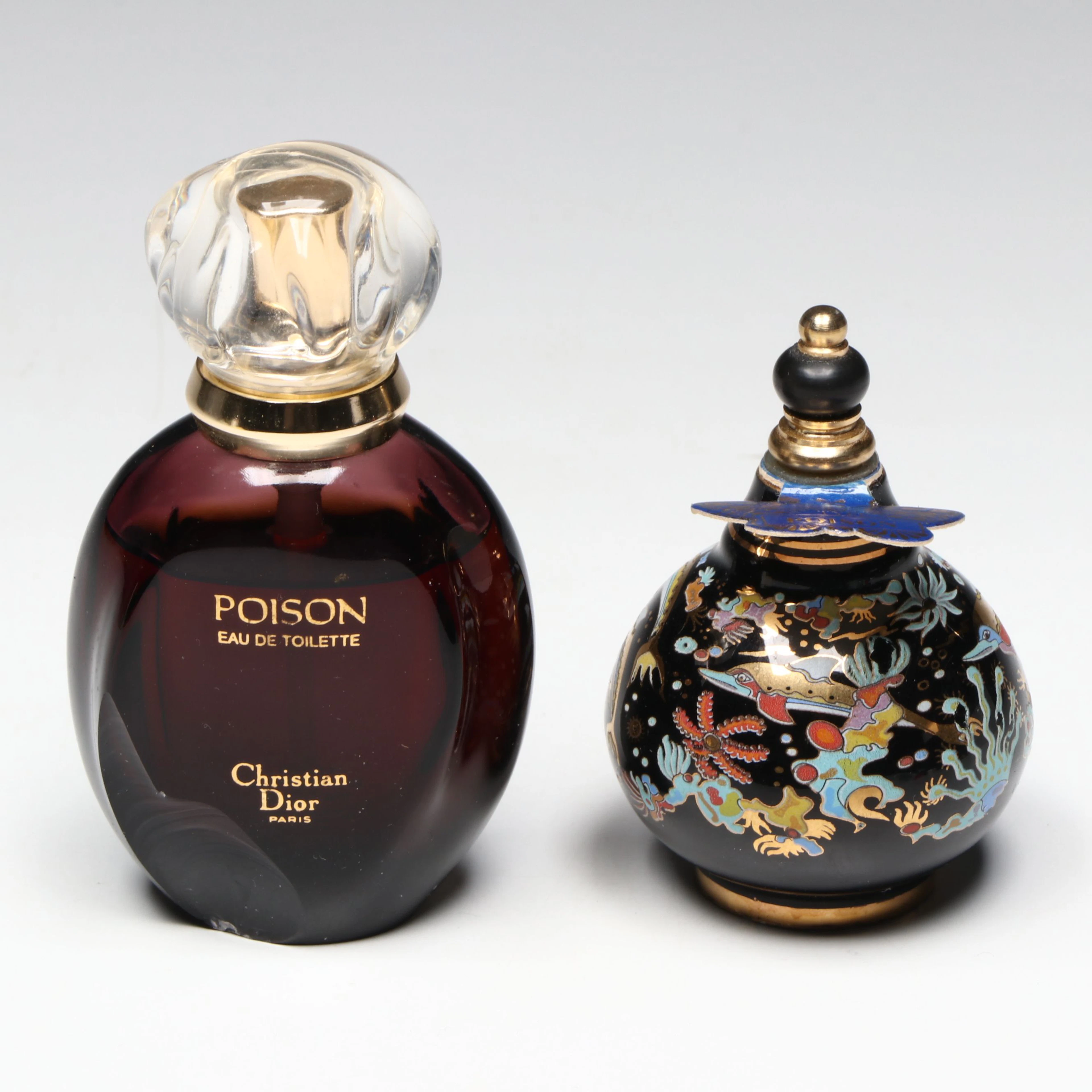Christian Dior "Poison" with Greek "Venus Series: Poison Type" Perfume Bottles