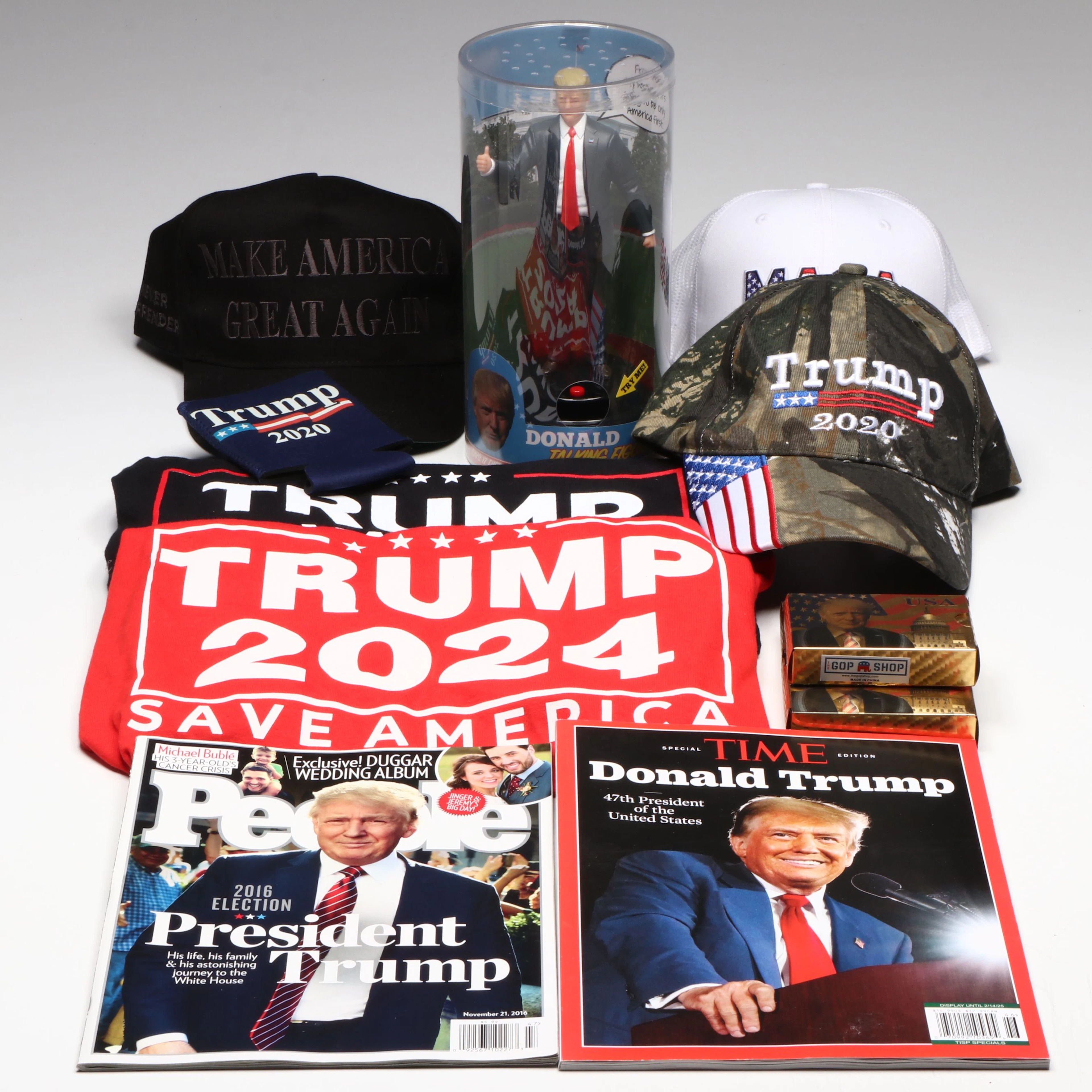 Donald Trump Political Campaign Hats, Shirts, Playing Cards and More